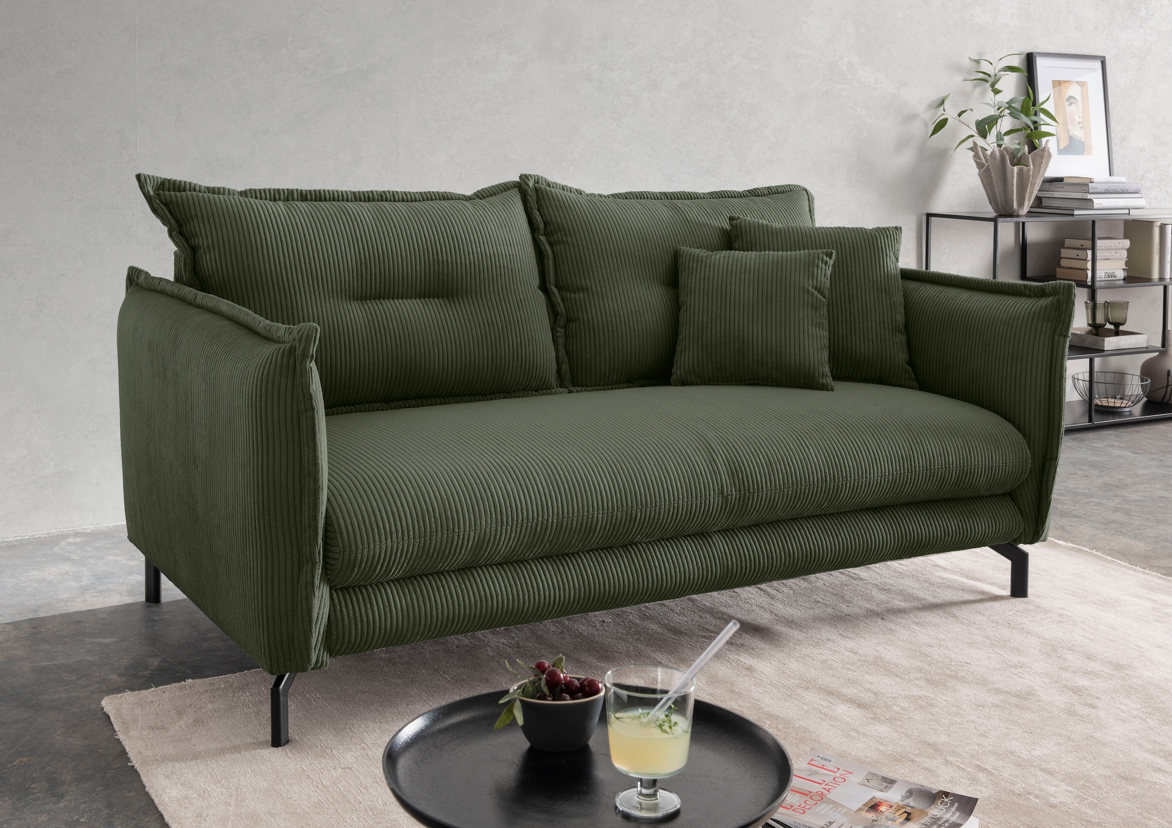 Home affaire 3-Sitzer "LAVA Breite 198 cm, modern und elegant, aktuelle Kis günstig online kaufen