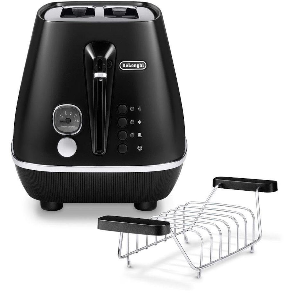 De'Longhi Toaster »Distinta Moments, CTIN 2103.BK – Sunset Black«, 2 kurze Schlitze, für 2 Scheiben, 900 W