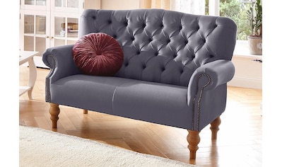 Chesterfield-Sofa »Lord«, mit echter Chesterfield-Knopfheftung und Ziernägeln