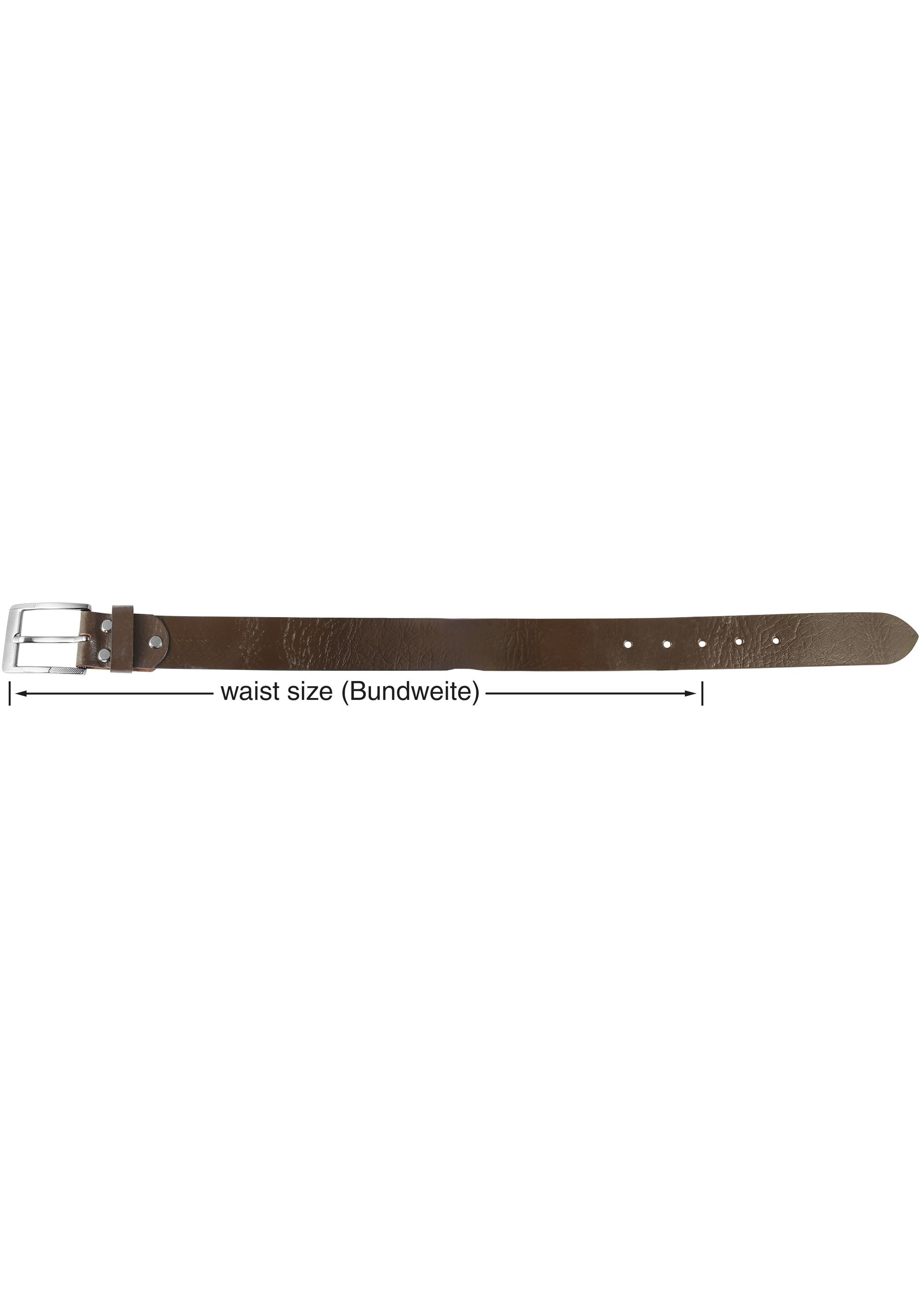 Leonardo Verrelli Ledergürtel »90 cm - 130 cm (Bundweite) in Dunkelbraun aus 100% Echtleder,«