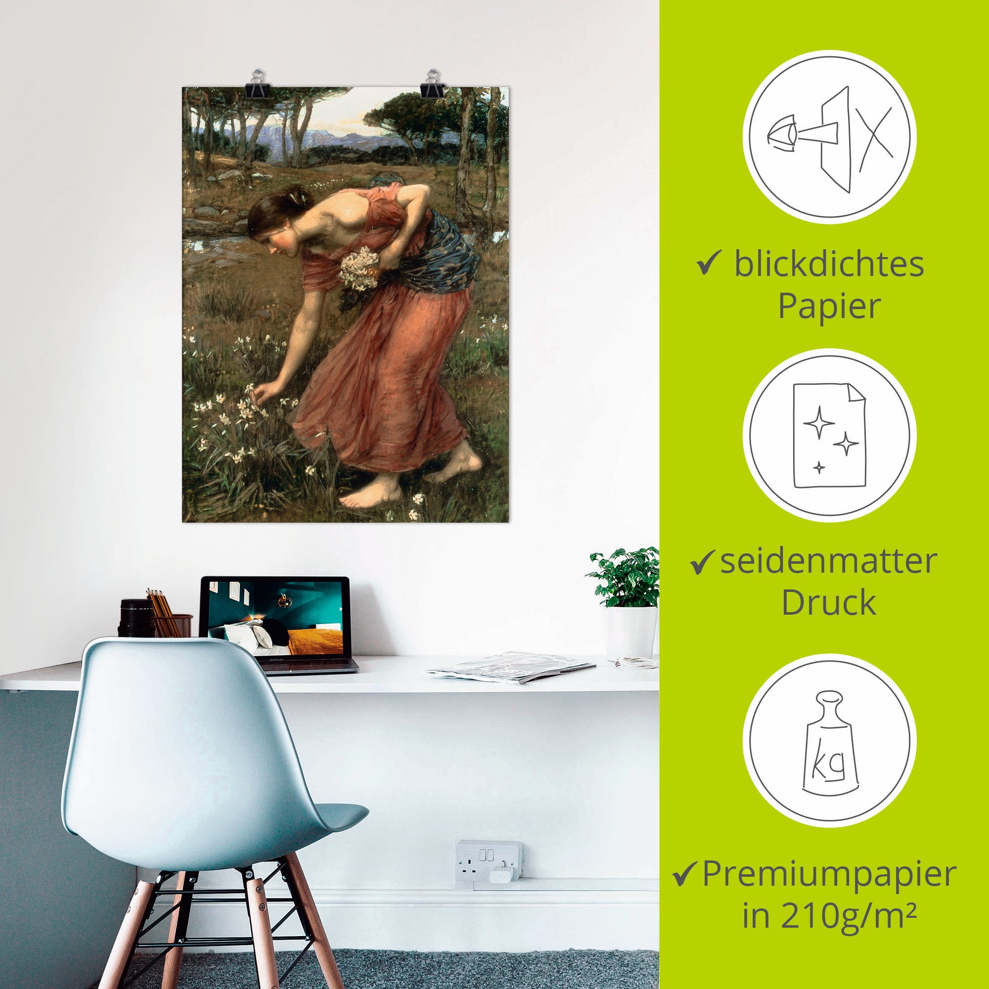 Artland Wandbild »Narziß«, Frau, (1 St.), als Leinwandbild, Poster in verschied. Größen