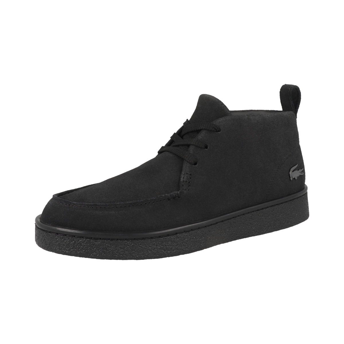 Sneaker LACOSTE "Lacoste Baseshot Chukka 2251 Sneaker mid Herren Schuhe", Herren, Gr. 46,5, schwarz, Veloursleder, Schuhe Sneaker, Zuglasche an der Ferse 3