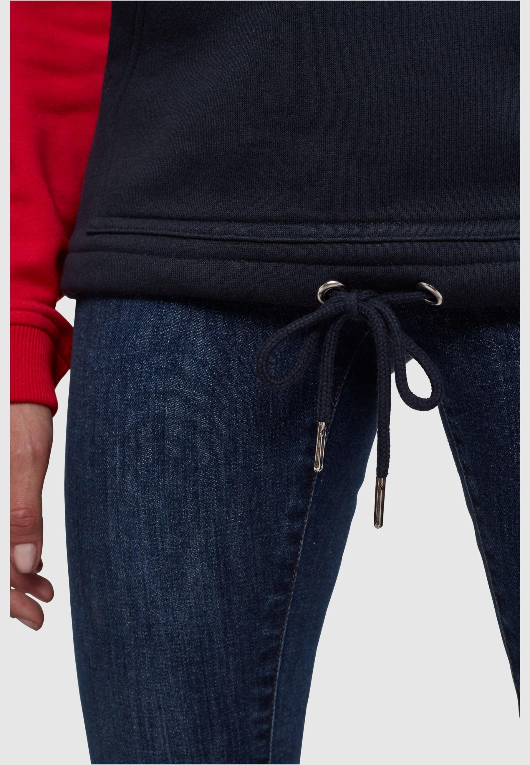 URBAN CLASSICS Rundhalspullover »Urban Classics Damen Ladies Color Block Sweat Pull Over Hoody«, (1 tlg.)