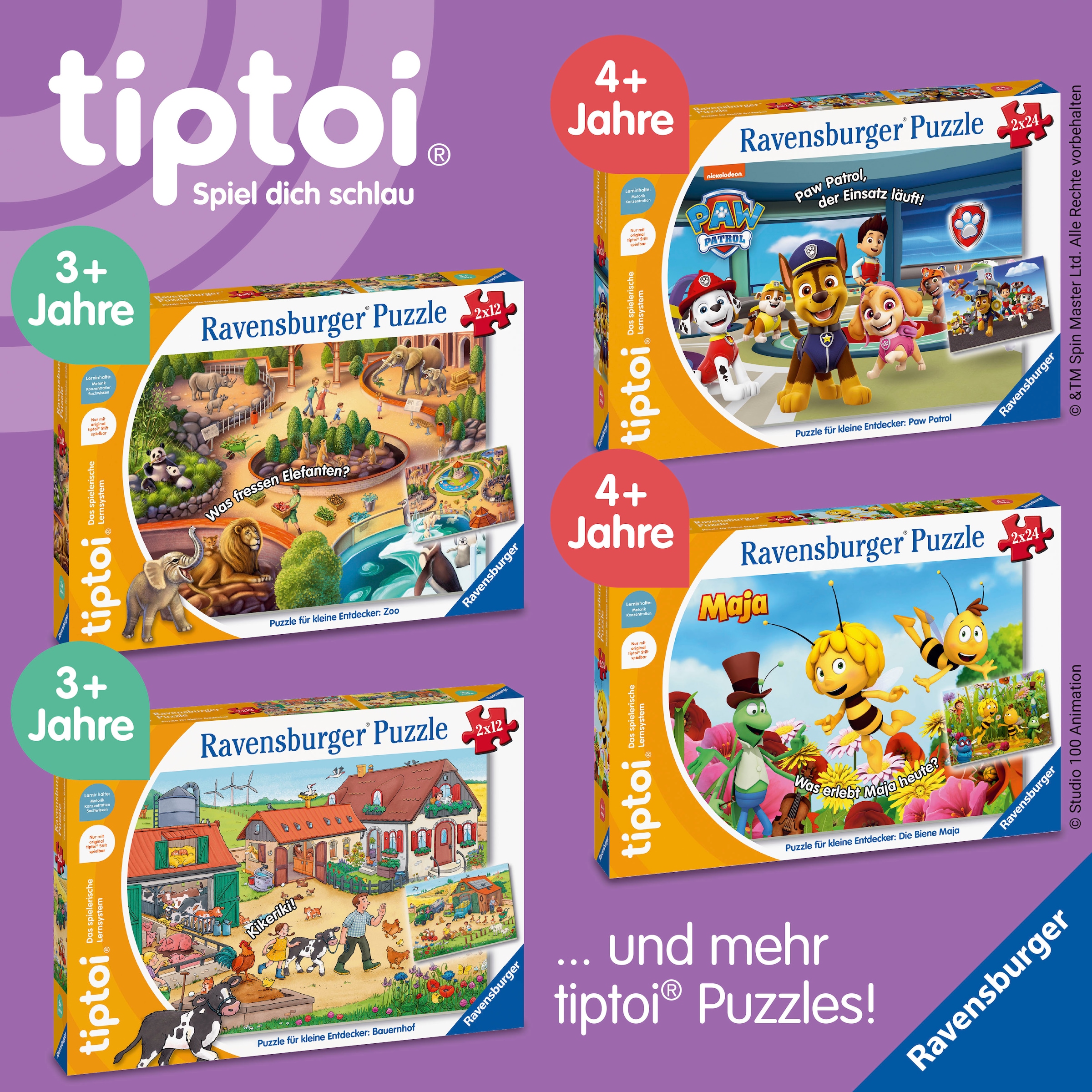 Ravensburger Puzzle »tiptoi® Puzzle für kleine Entdecker: Peppa Pig«, (2 x 24 Teile) Made in Europe