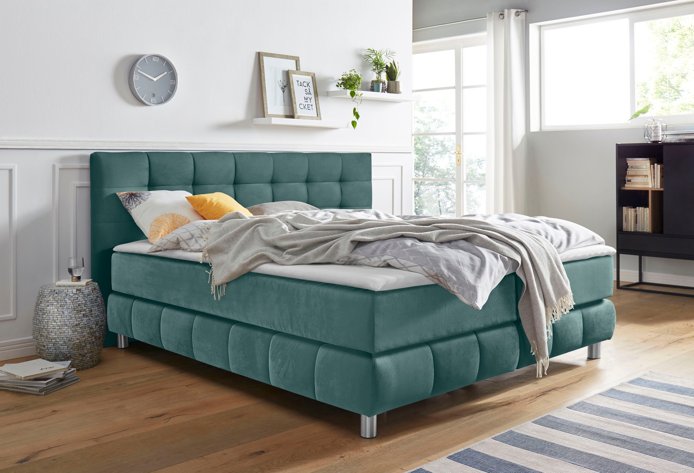 Home affaire Boxspringbett "Salo" incl. Topper, 6 Breiten, 2 Härtegrade, TF günstig online kaufen