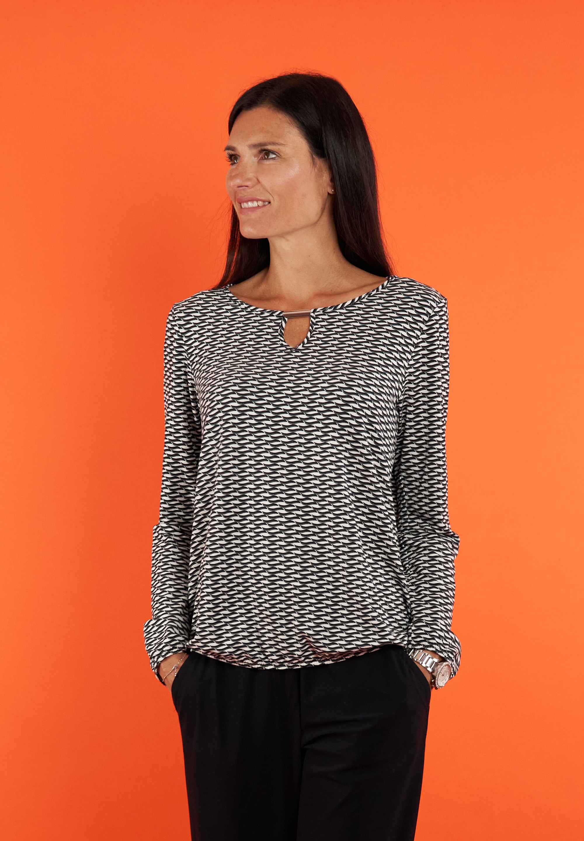 Seidel Moden "Exklusiv bei OTTO" mit grafischem Muster und Cut-Out - MADE IN GERMANY