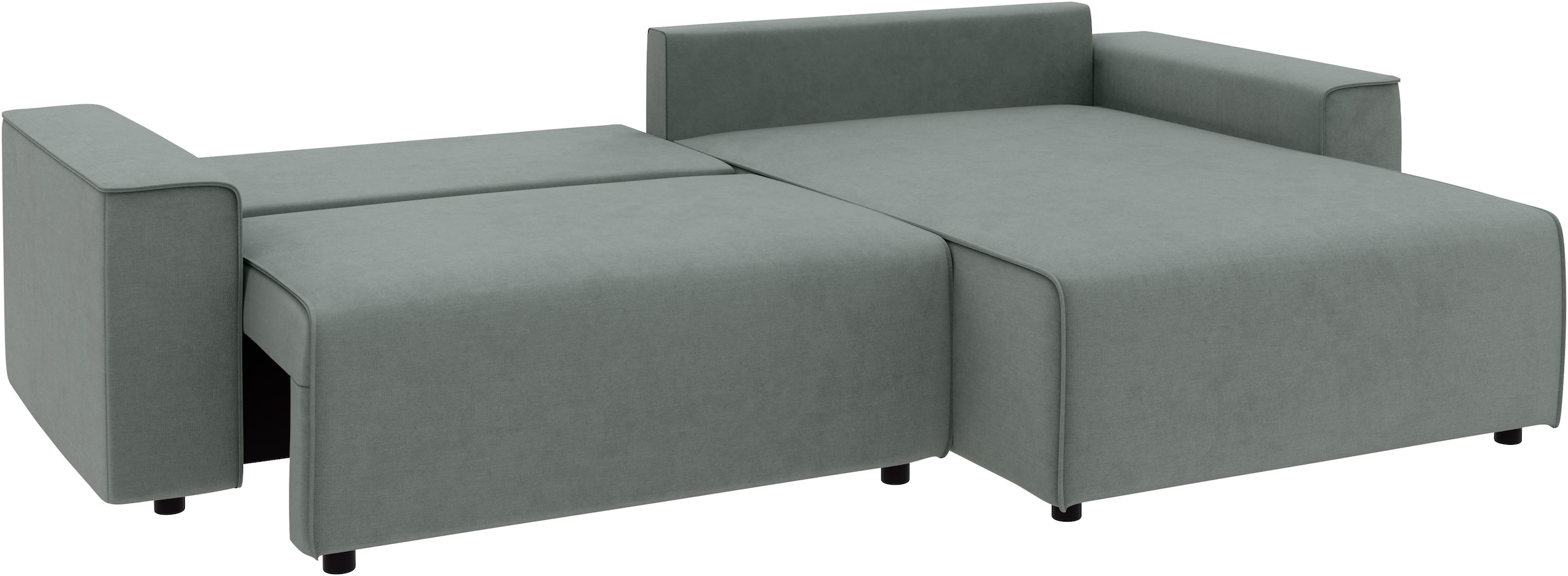 INOSIGN Ecksofa »Chance, Recamiere beidseitig montierbar, Schlaffunktion, Breite 265 cm«, in Struktur fein LINO, mit Schlaffunktion und Bettkasten