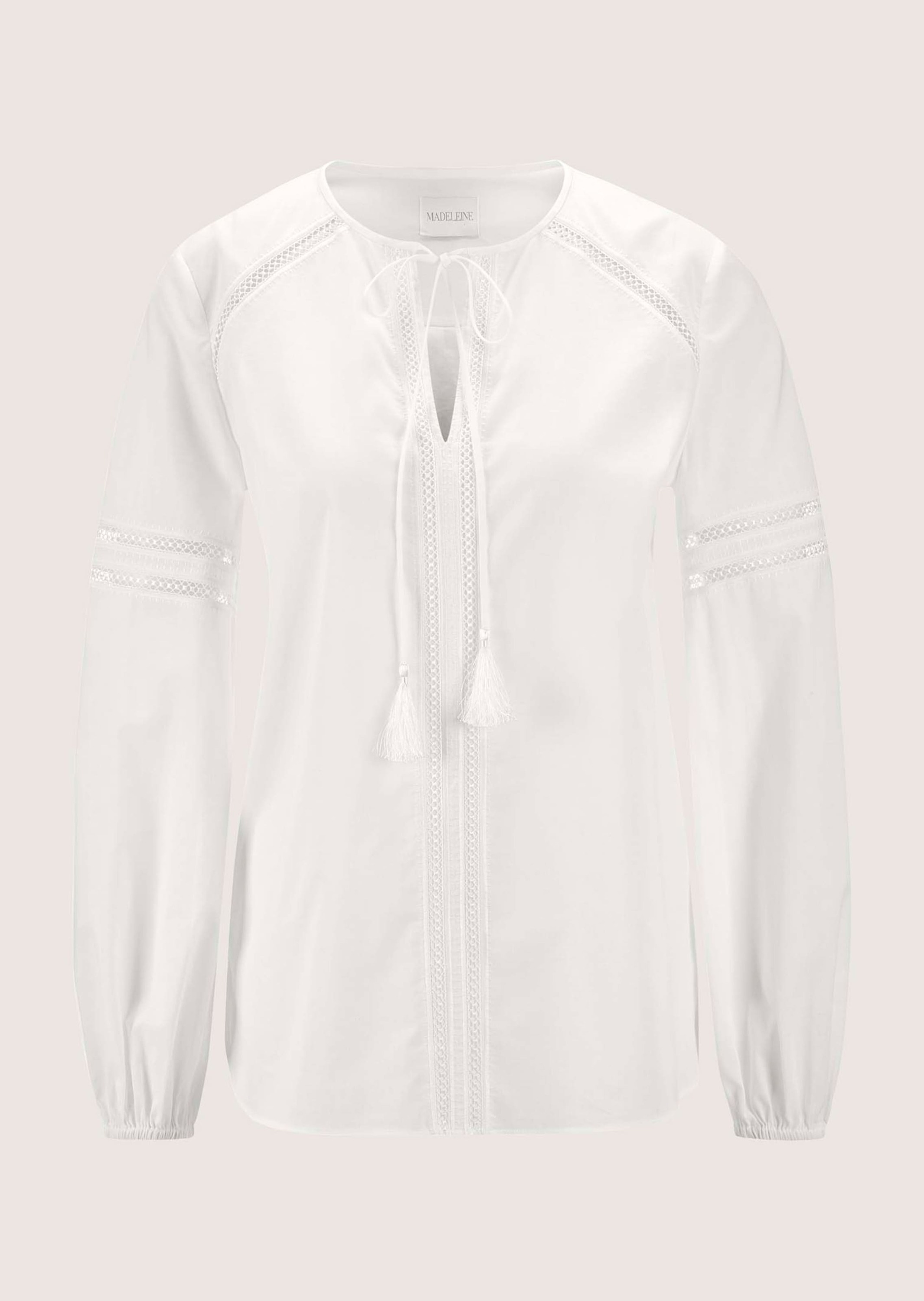 MADELEINE Langarmbluse "Tunika Moderne Bluse mit Spitzeneinsätzen" günstig online kaufen