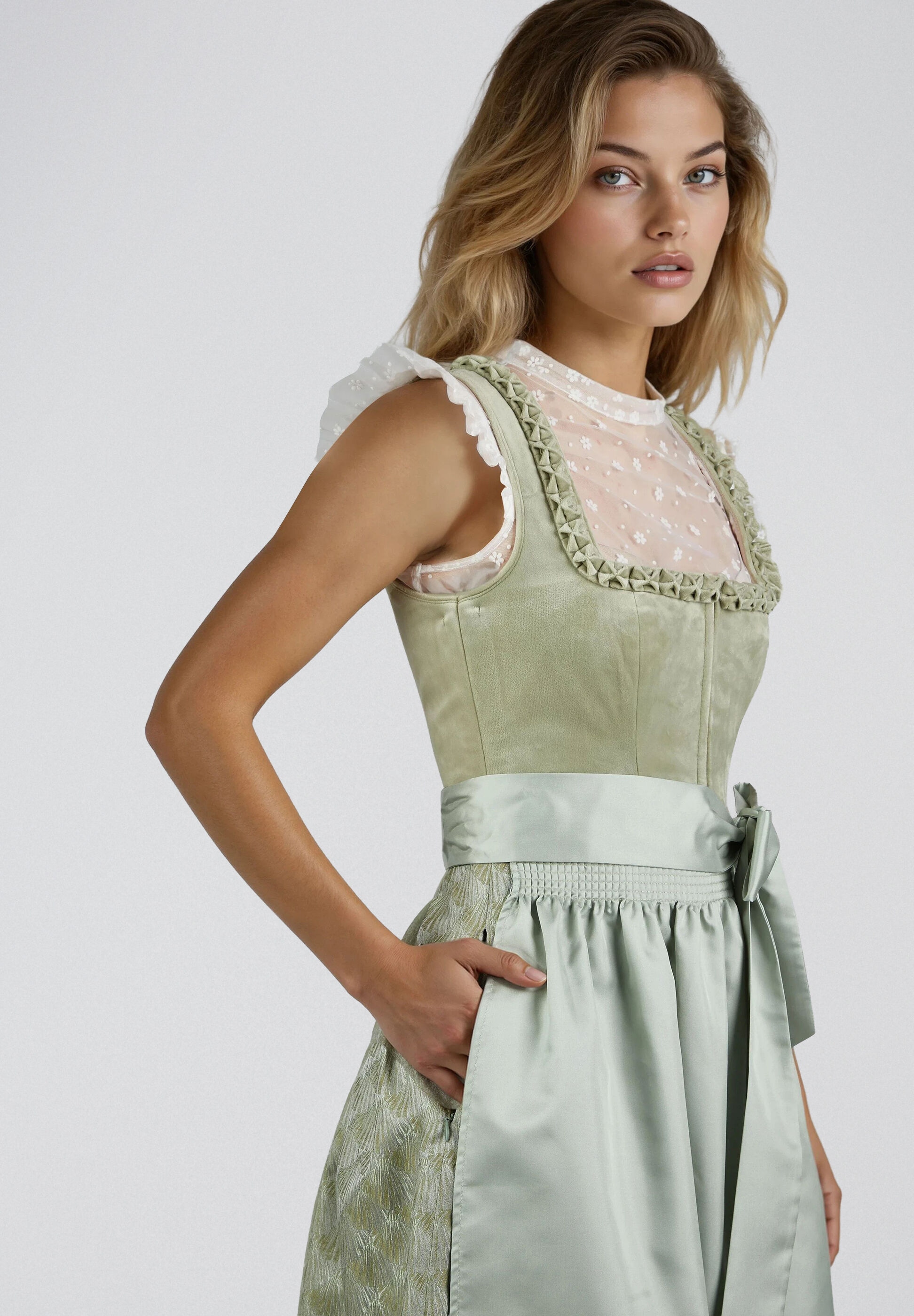 Spieth & Wensky Dirndl »Hecken« mit feinem Samtoberteil