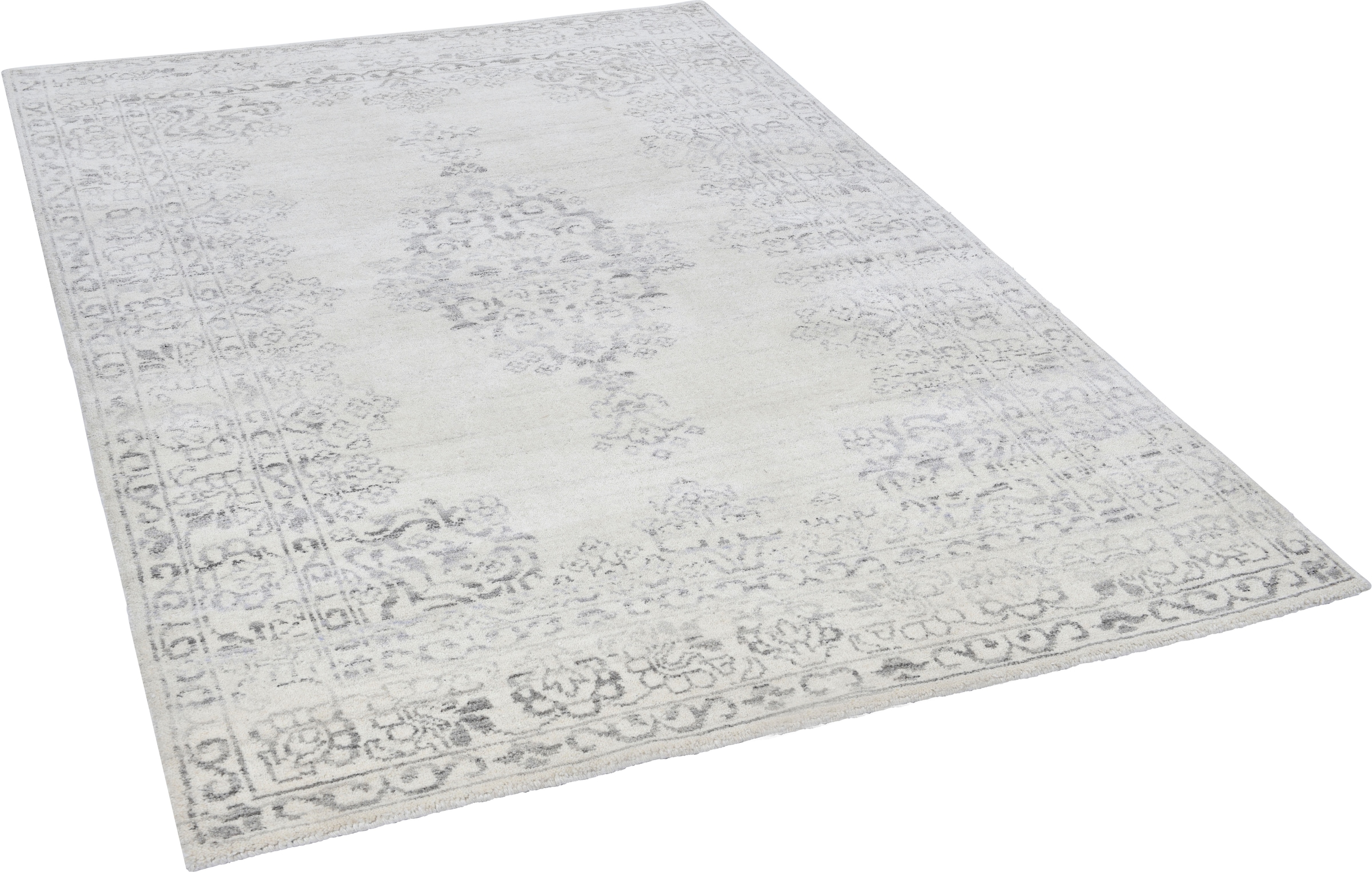 THEKO Wollteppich "Versian 1213" rechteckig 10 mm Höhe reine Wolle, handgek günstig online kaufen