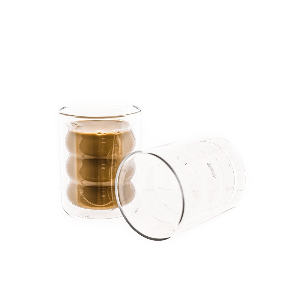 Mulex Latte-Macchiato-Glas »Mulex Gläser Set San Diego«, (Set, 2 tlg., 2tlg. Gläser Set, je 200 ml), doppelwandig, ideal f. Kaffee, Cappuccino, Latte Macchiatto, 2tlg
