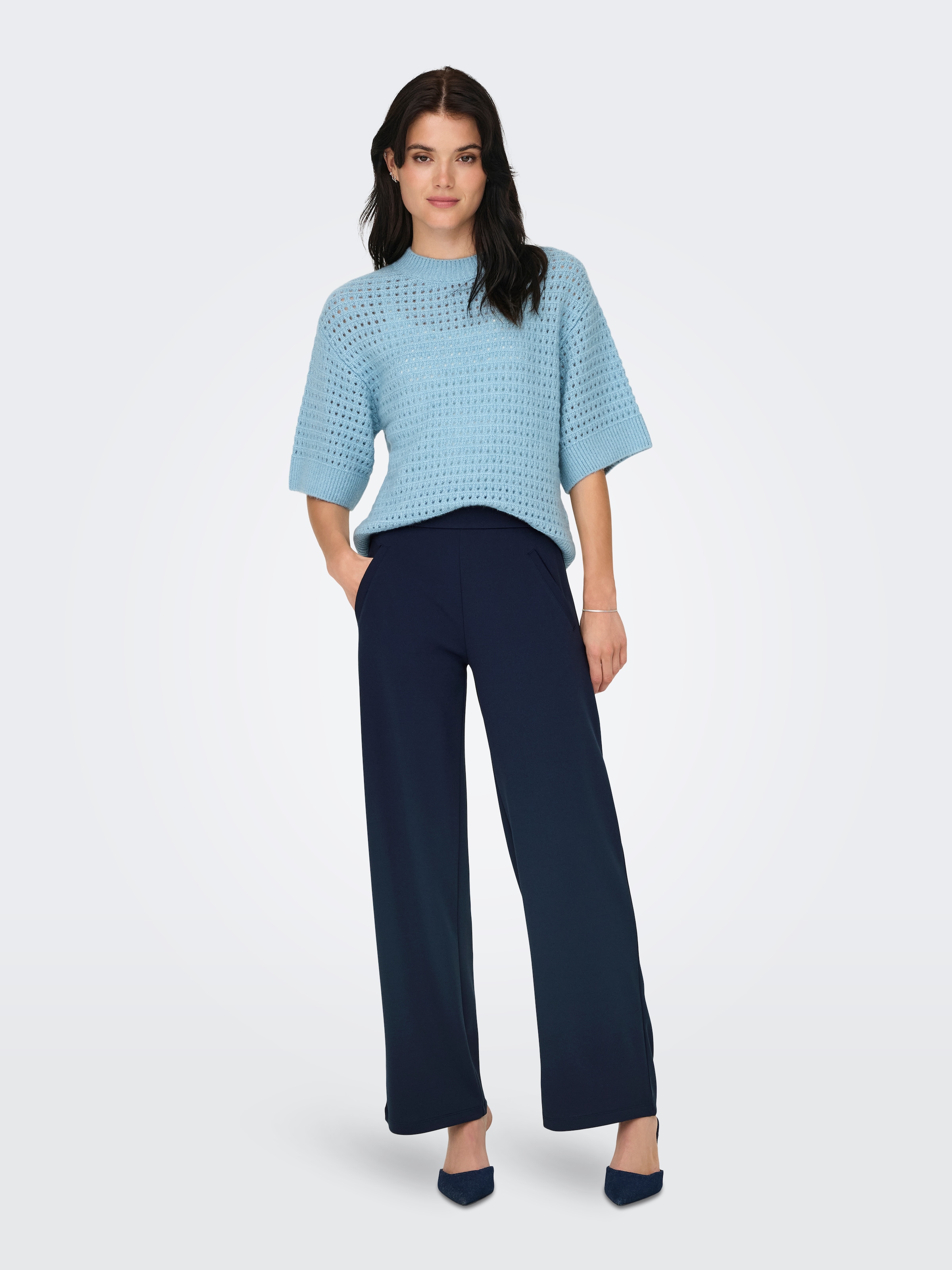JDY Schlupfhose »JDYLOUISVILLE CATIA WIDE PANT JRS NOOS«, Sommerhose, hinten mit elastischem Bündchen