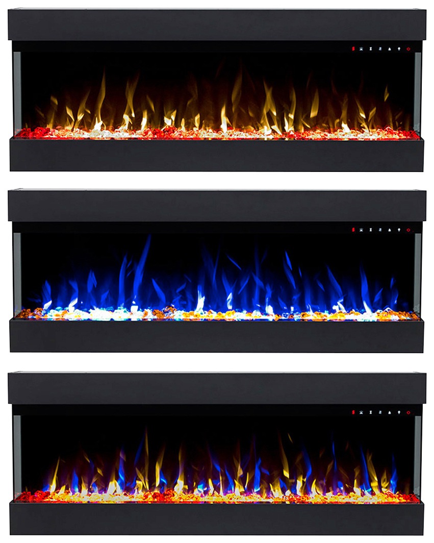 GLOW FIRE Elektrokamin »Insert Clear 36«, täuschend echte Flamme - Multicolor LED-Technik, Heizfunktion 1600W
