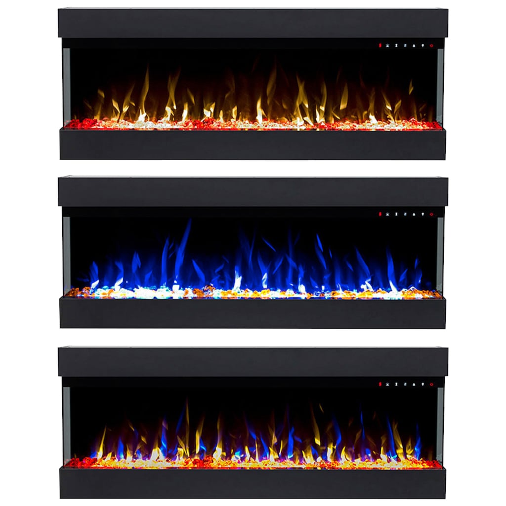 GLOW FIRE Elektrokamin »Insert Clear 36«, täuschend echte Flamme - Multicolor LED-Technik, Heizfunktion 1600W