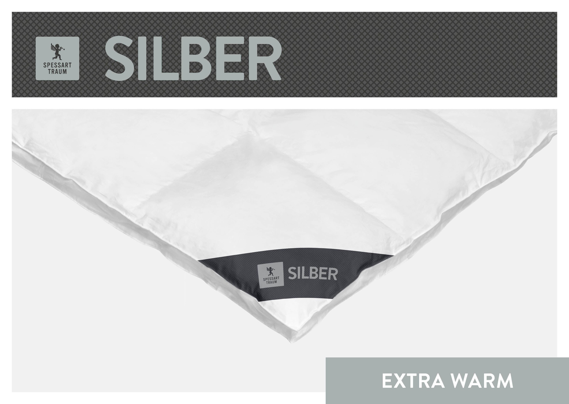 SPESSARTTRAUM Daunenbettdecke "Silber" extrawarm Füllung 100Daunen 1 Stk. t günstig online kaufen
