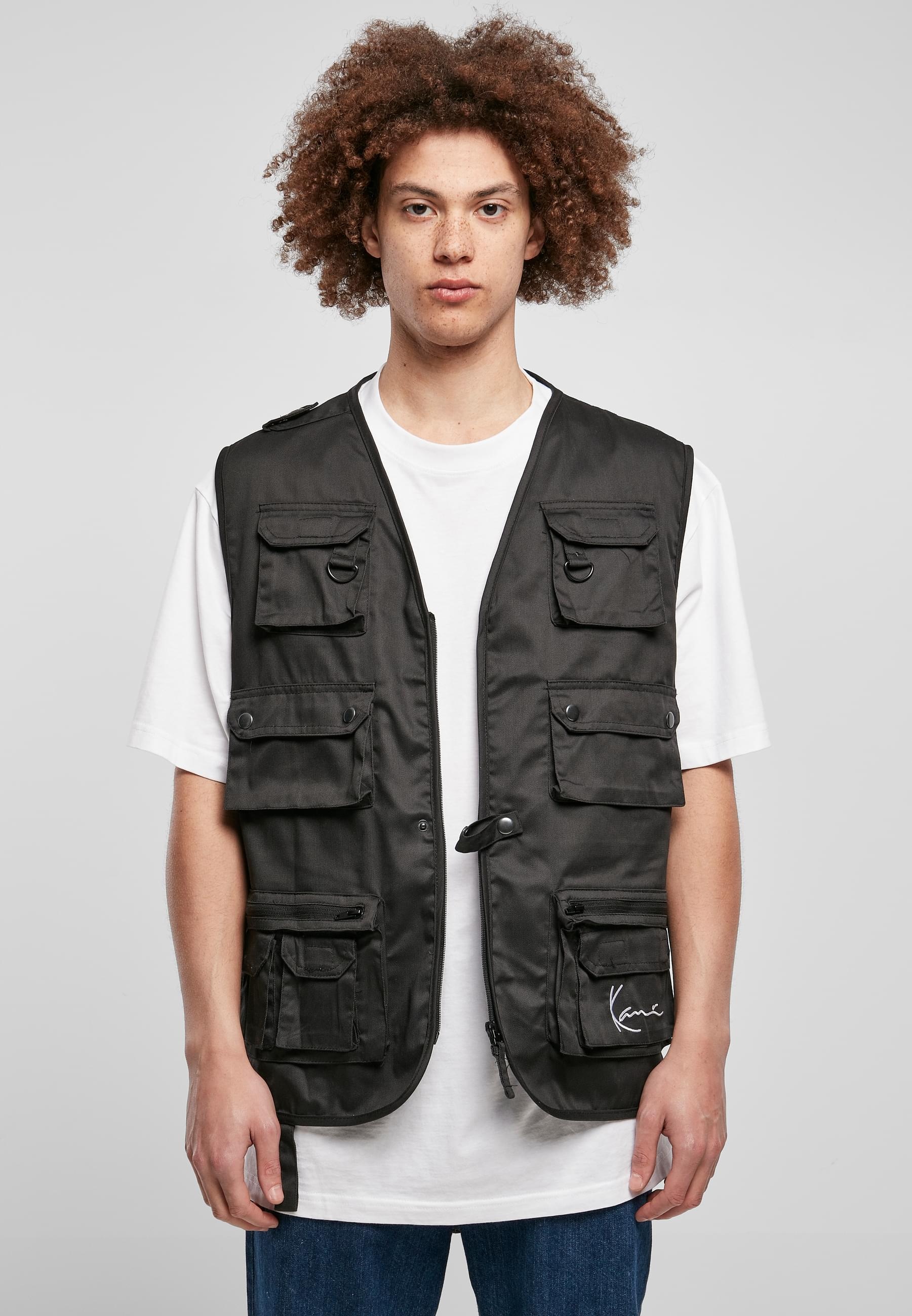 Karl Kani Steppweste »Karl Kani KK Small Signature Vest black«, (1 tlg.)