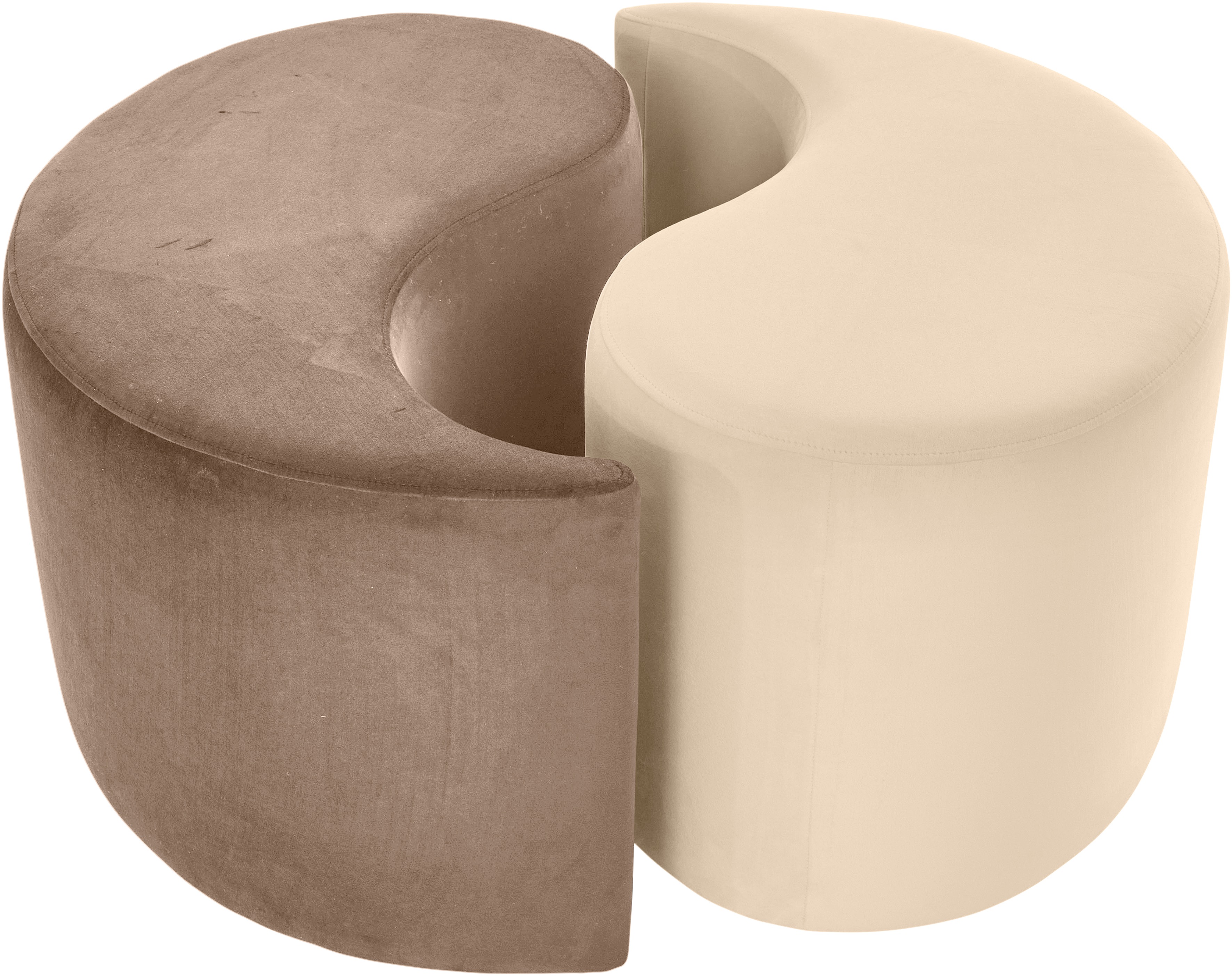 Thumbnail - Home affaire Polsterhocker "Yin&Yang Durchmesser 82cm" 2teilig, einzeln stellbar oder Yin-Yang-Optik