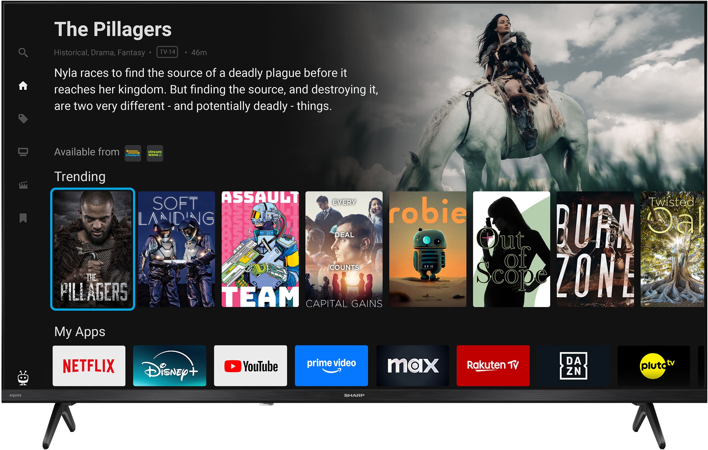 Sharp QLED-Fernseher »2T-C40HE3x« 101 cm/40 ″ Full HD Smart-TV