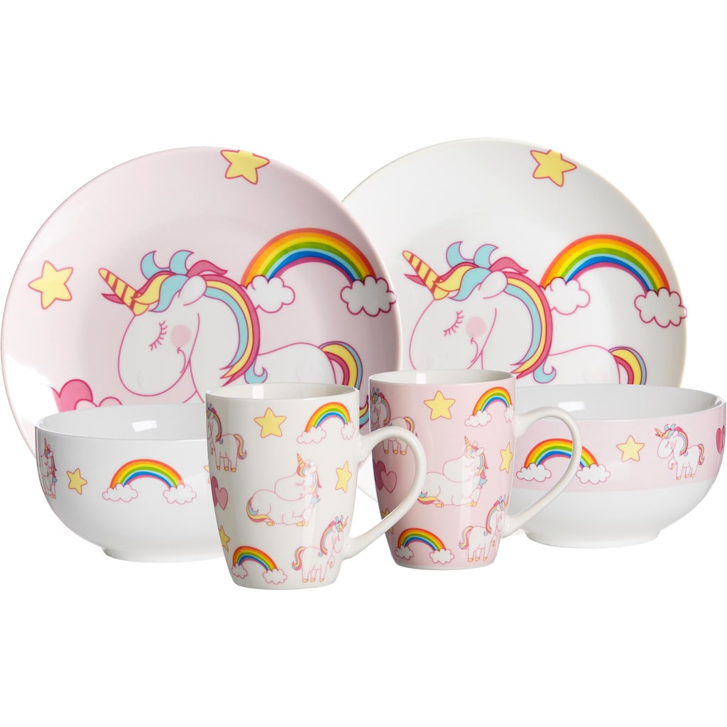 Ritzenhoff & Breker Kindergeschirr-Set »Unicorn«, (6 tlg.)