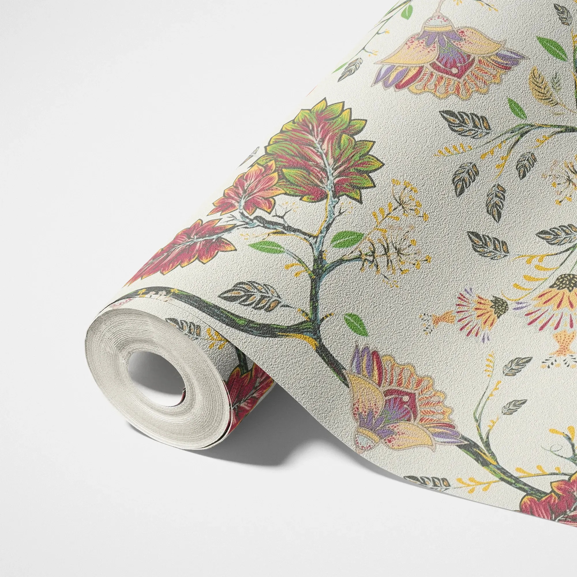 A.S. Création Vliestapete »Bunte Floral« geblümt leicht strukturiert Vliestapete floral Blumen Landhaus, Bunt und Creme
