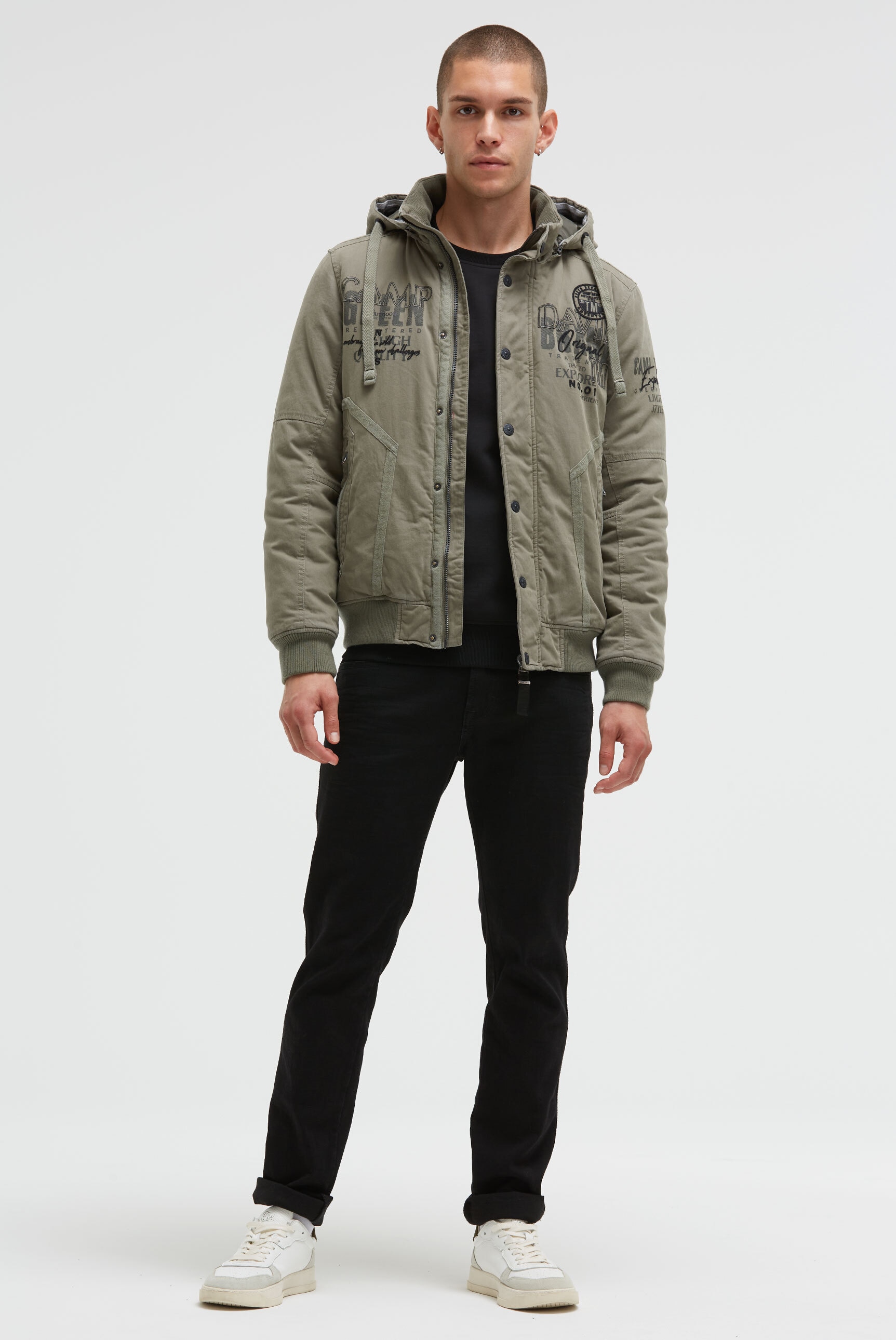 CAMP DAVID Winterjacke mit Kapuze mit Stehkragen & Kapuze