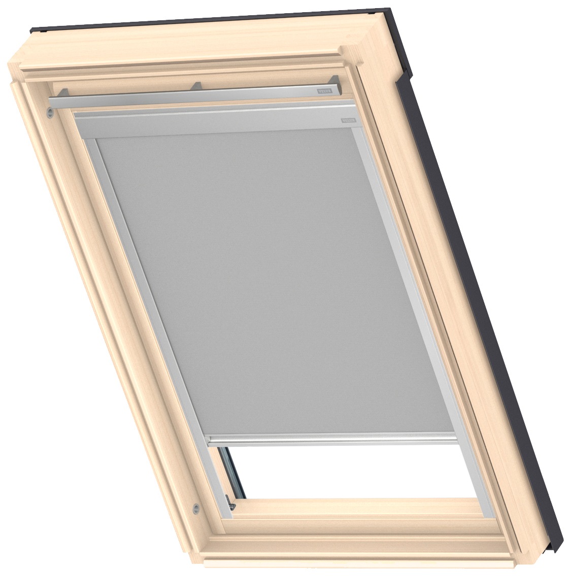 VELUX Verdunklungsrollo "DBL M08 4204", verdunkelnd, Verdunkelung, ohne Bohren, in Führungsschienen, alufarbene Führungs