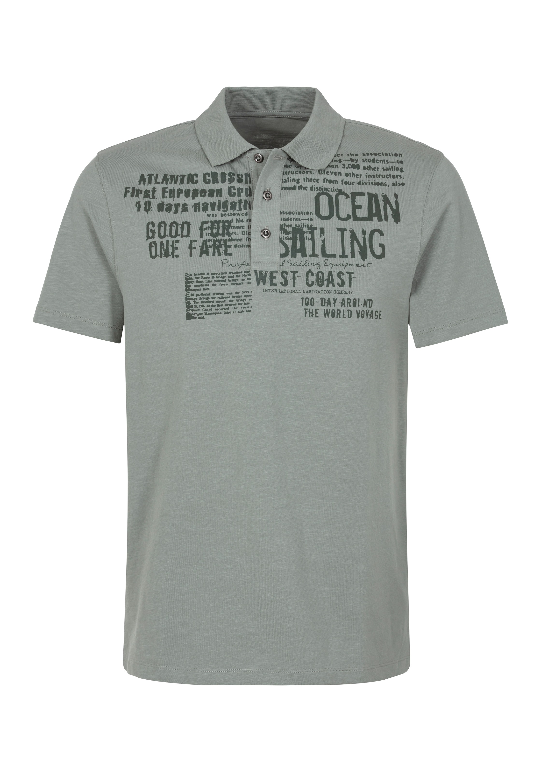 John Devin Poloshirt "mit Print", Regular-Fit, aus Slub-Qualität, mit Print günstig online kaufen