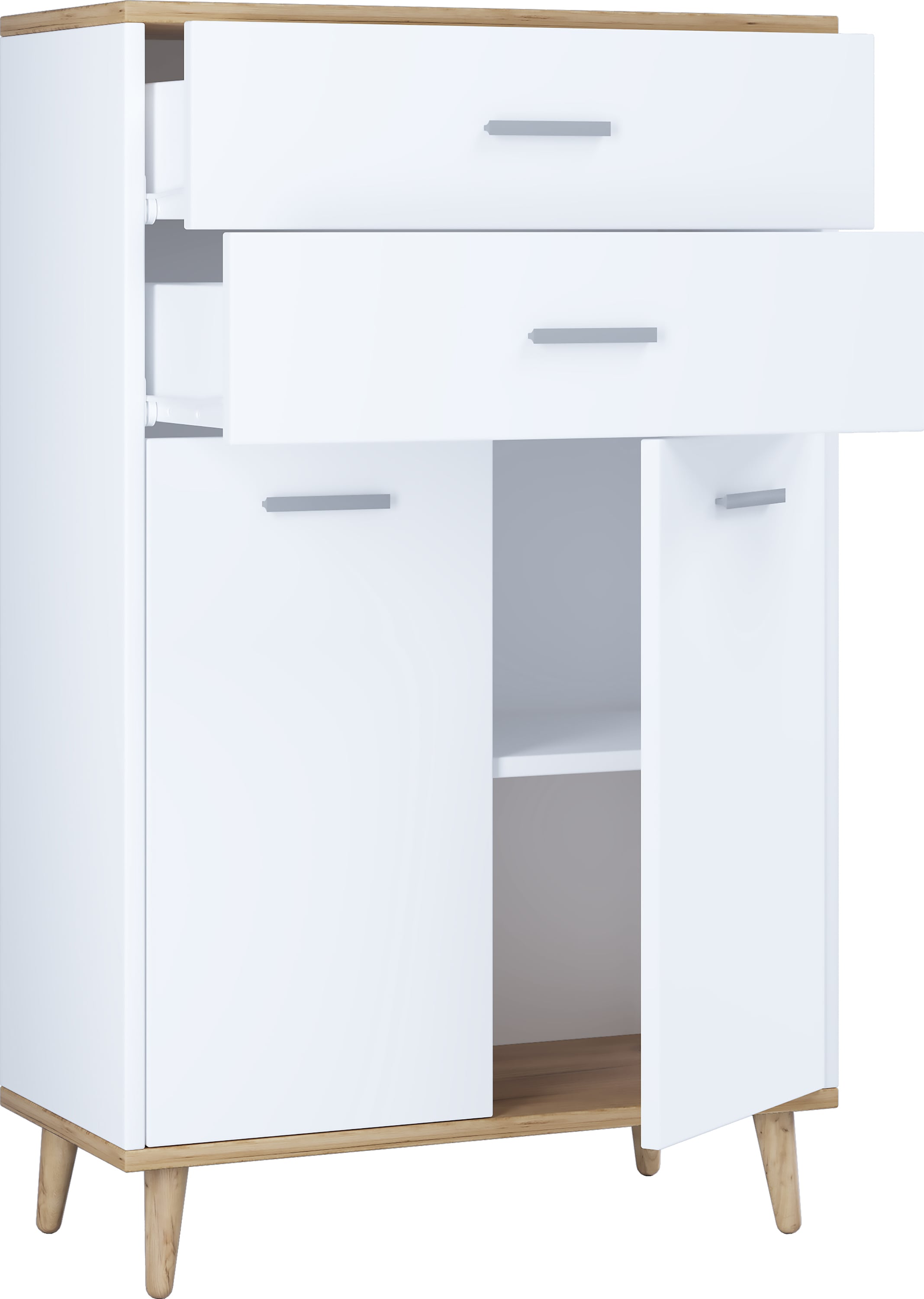 VCM Kommode »Holz Highboard Kommode Schublade Lindas«, (VCM Lindas)