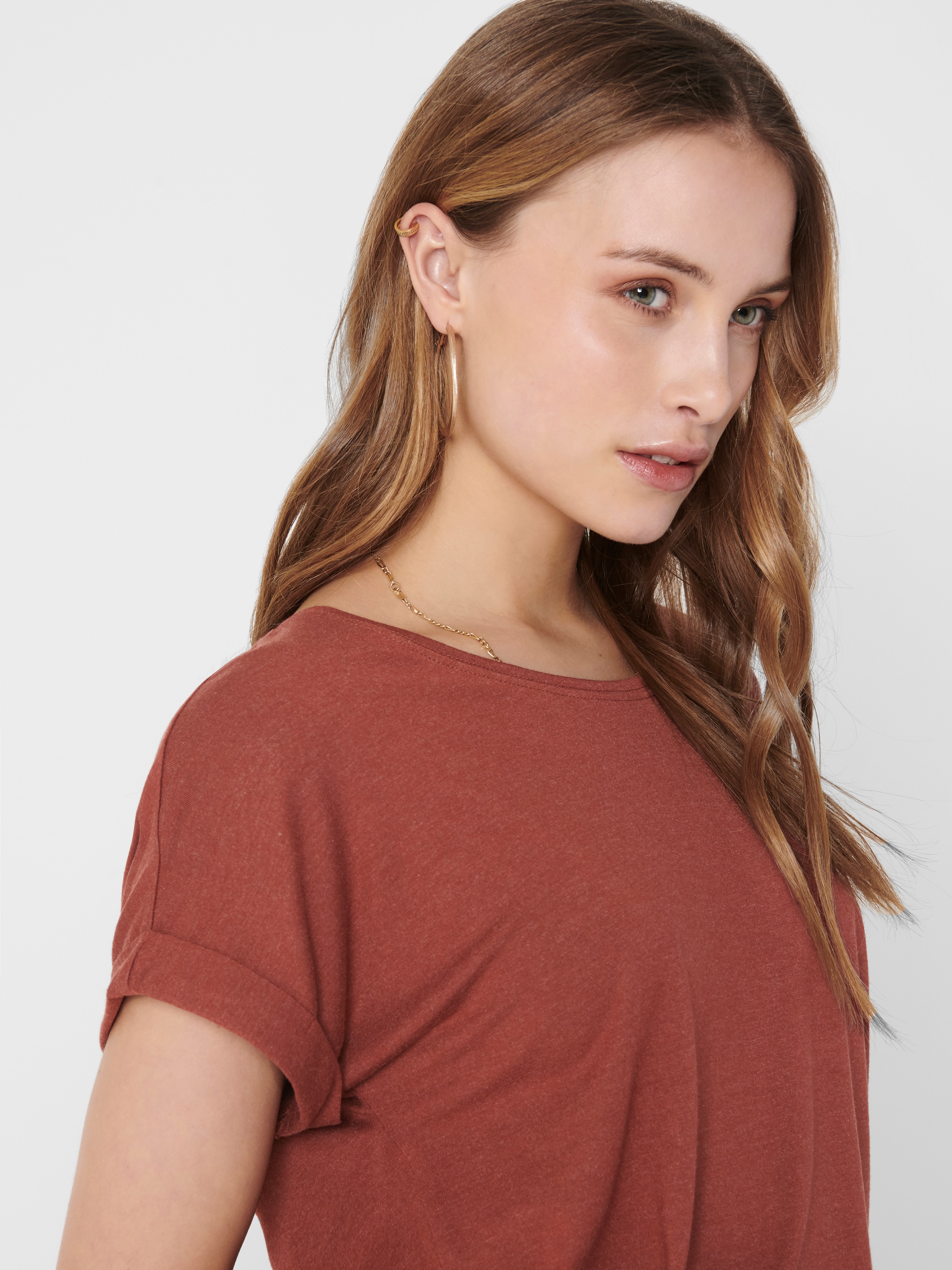 ONLY T-Shirt "ONLMOSTER – Kurzarmshirt mit Aufschlag und klassischem Look" günstig online kaufen