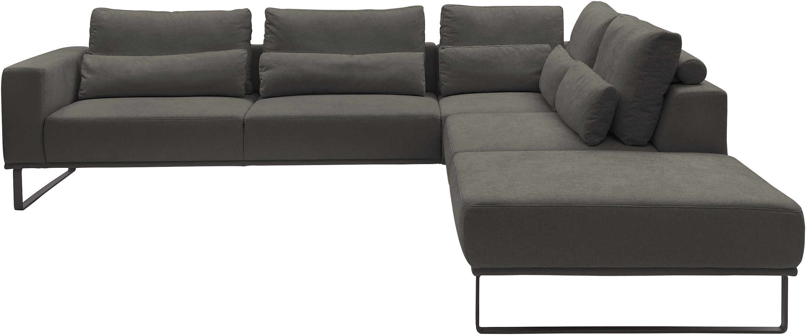 Musterring 1100000002199 "JustB PM100 Federkern & Kaltschaum, bequem, Breite 308cm, L-Form" mit Sitztiefenverstellung und Kissen, mit Metallkufe, Maße 290x308 cm