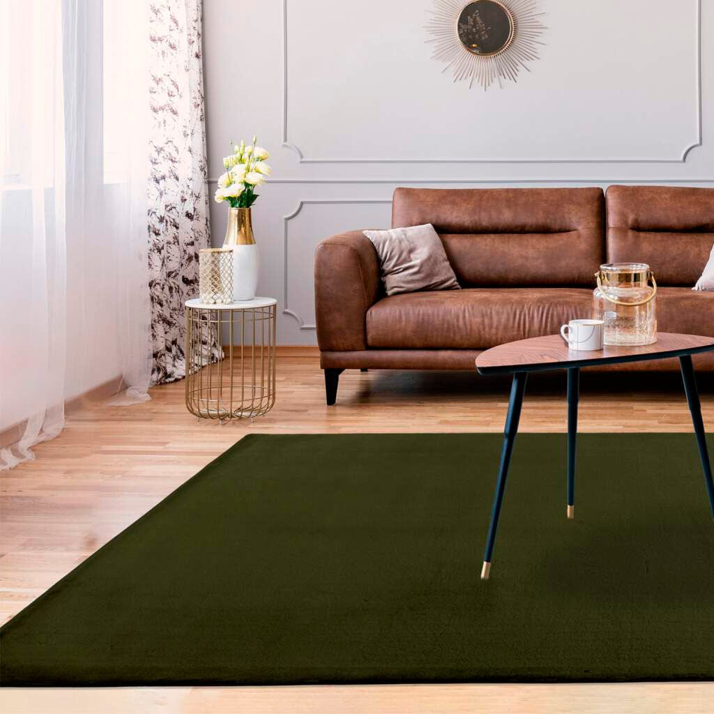 Schlafzimmer BAUR Carpet Hochflor-Teppich | Wohnzimmer, mit 400«, Kunstfell-Teppich rechteckig, Kaninchenfell-Optik, City »TOPIA