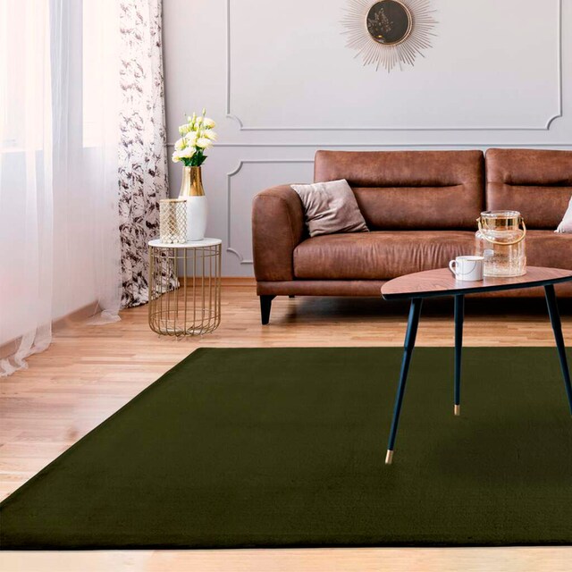 Carpet City Hochflor-Teppich »TOPIA 400«, rechteckig, Kunstfell-Teppich mit  Kaninchenfell-Optik, Wohnzimmer, Schlafzimmer | BAUR