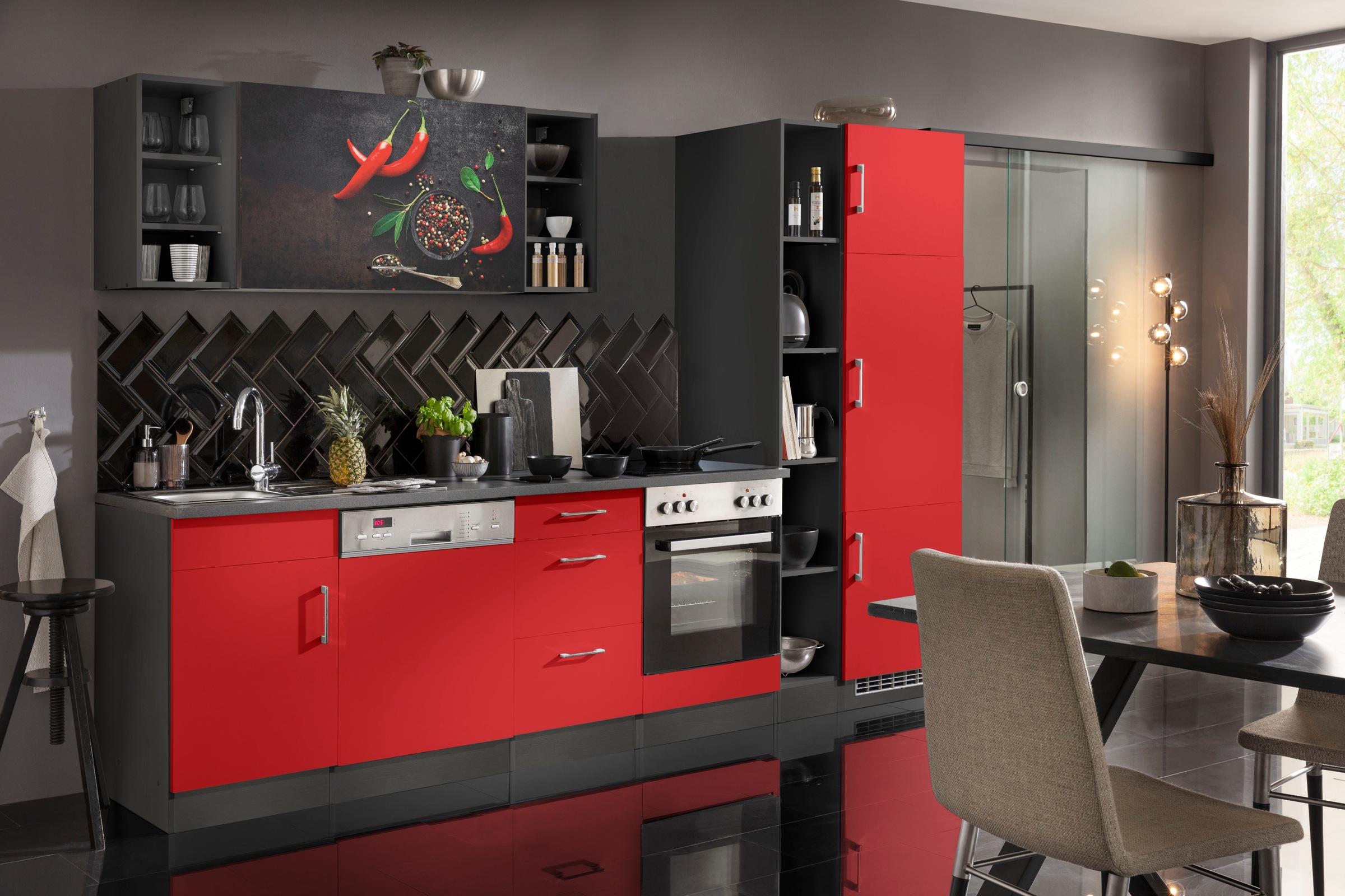 KOCHSTATION Küchenzeile "KS-Paris – Küchen mit einzigartigen Fotomotiven au günstig online kaufen