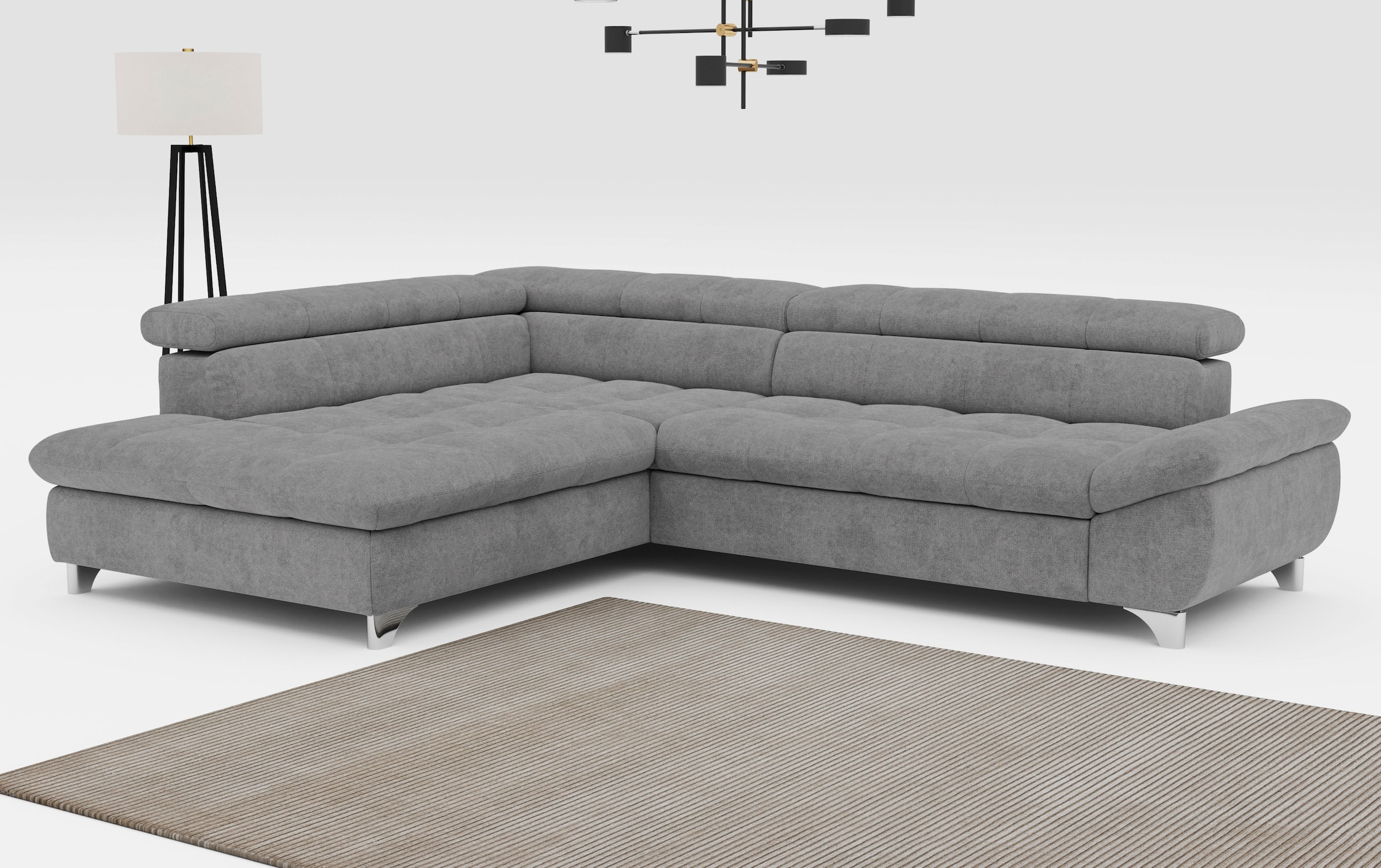 COTTA Ecksofa "Gemini L-Form, B: 312 cm" mit Kopfteilverstellung, optional Schlaffunktion