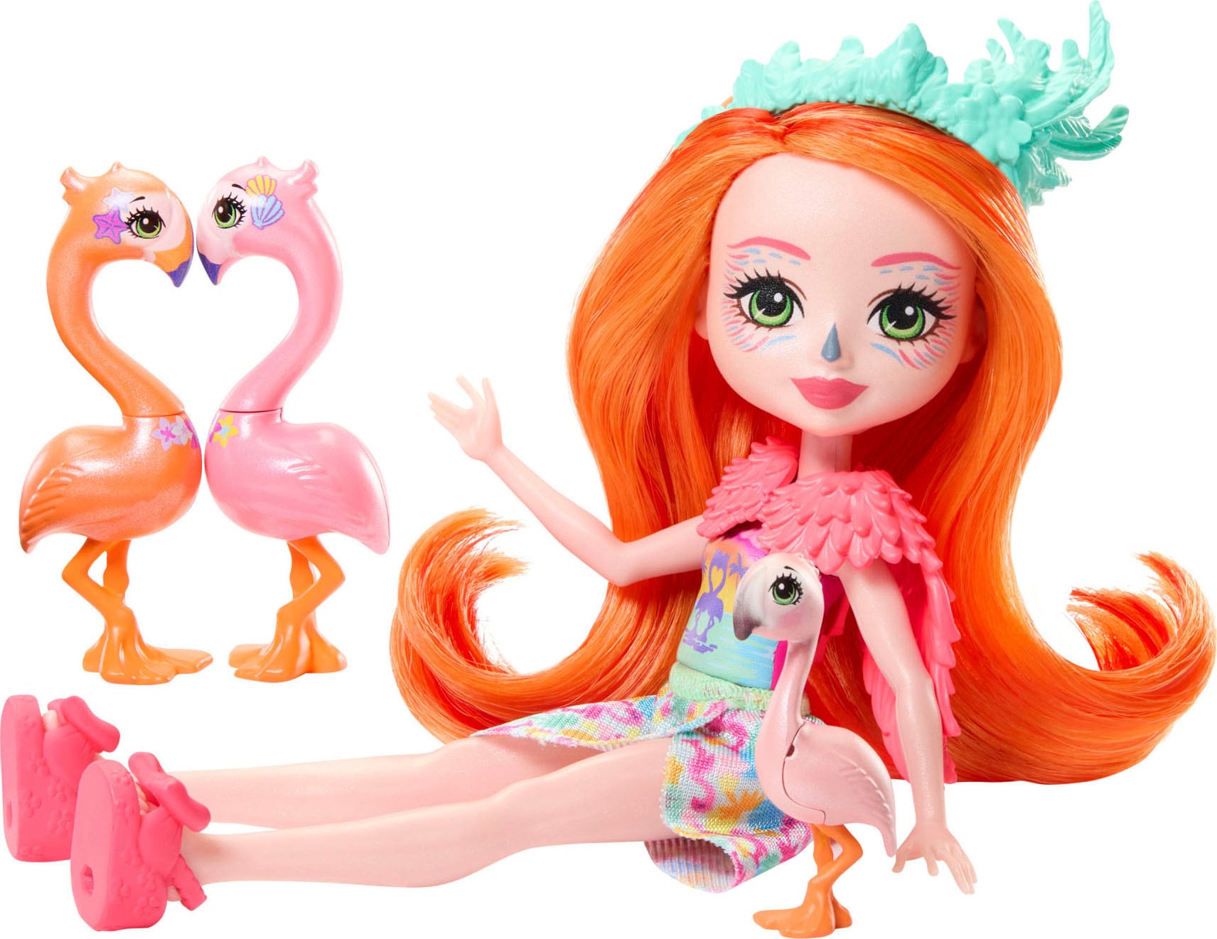 Enchantimals Minipuppe »Sunshine Beach, Florinda Flamingo Familie«