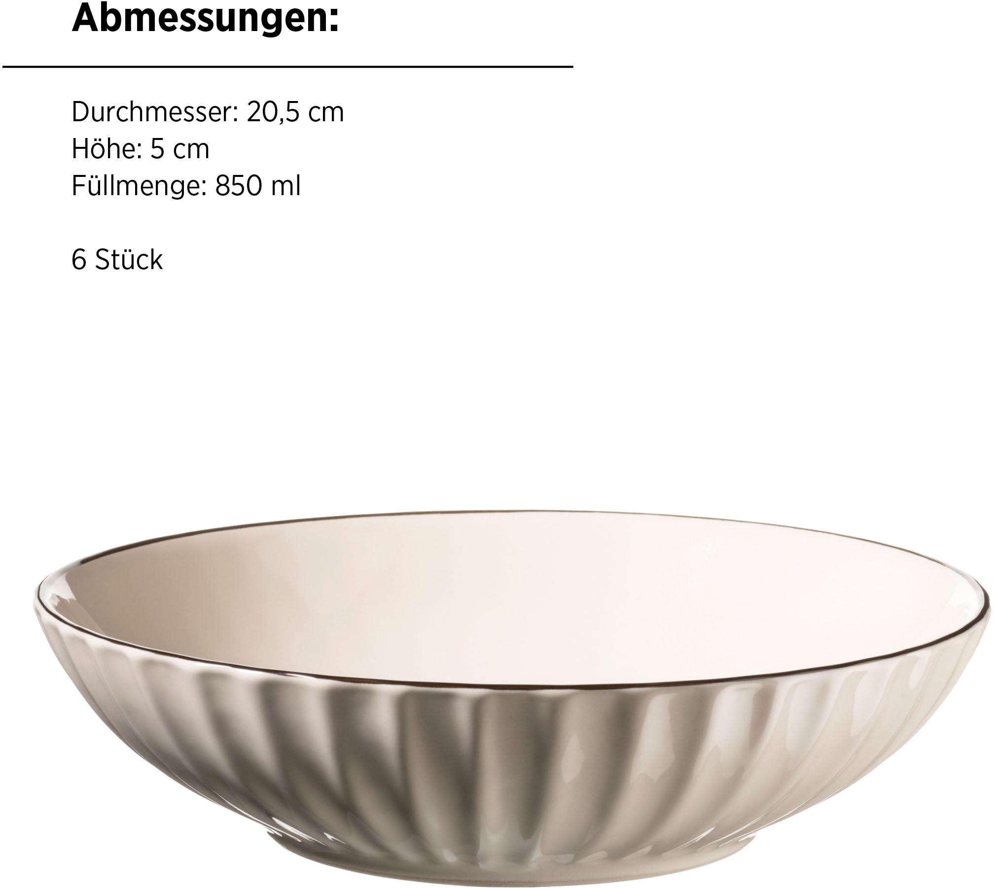 MÄSER Suppenteller »OSITA, Suppenteller-Set, Steinzeug«