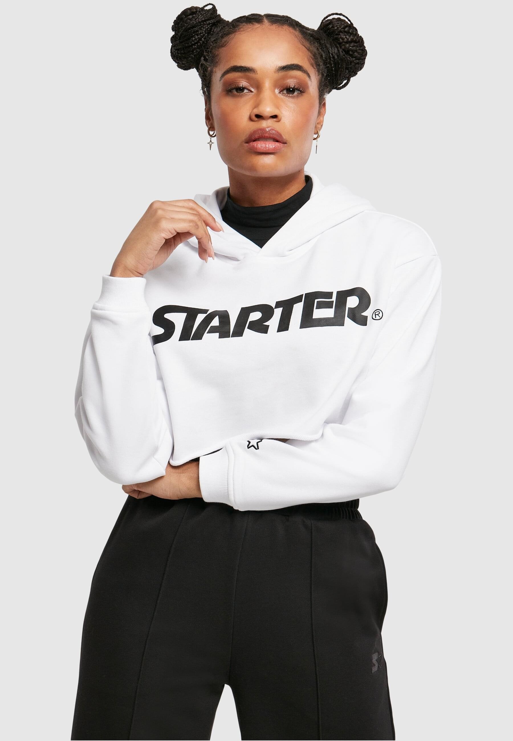 Starter Black Label Rundhalspullover »Starter Black Label Damen Ladies Starter Cropped Hoody«, (1 tlg.)