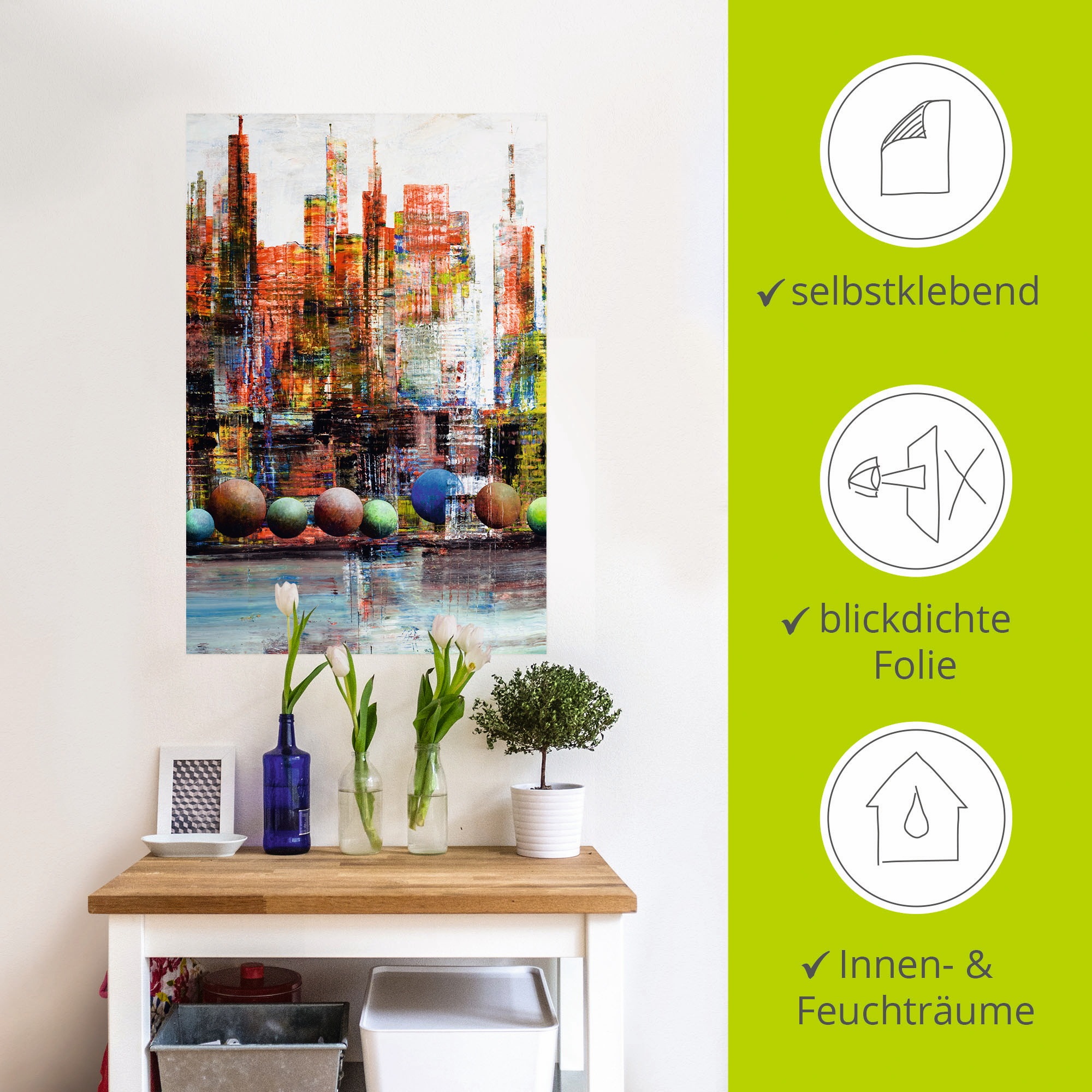 Artland Wandbild »New York Stadtansicht«, Amerika, (1 St.), als Leinwandbild, Wandaufkleber in verschied. Größen