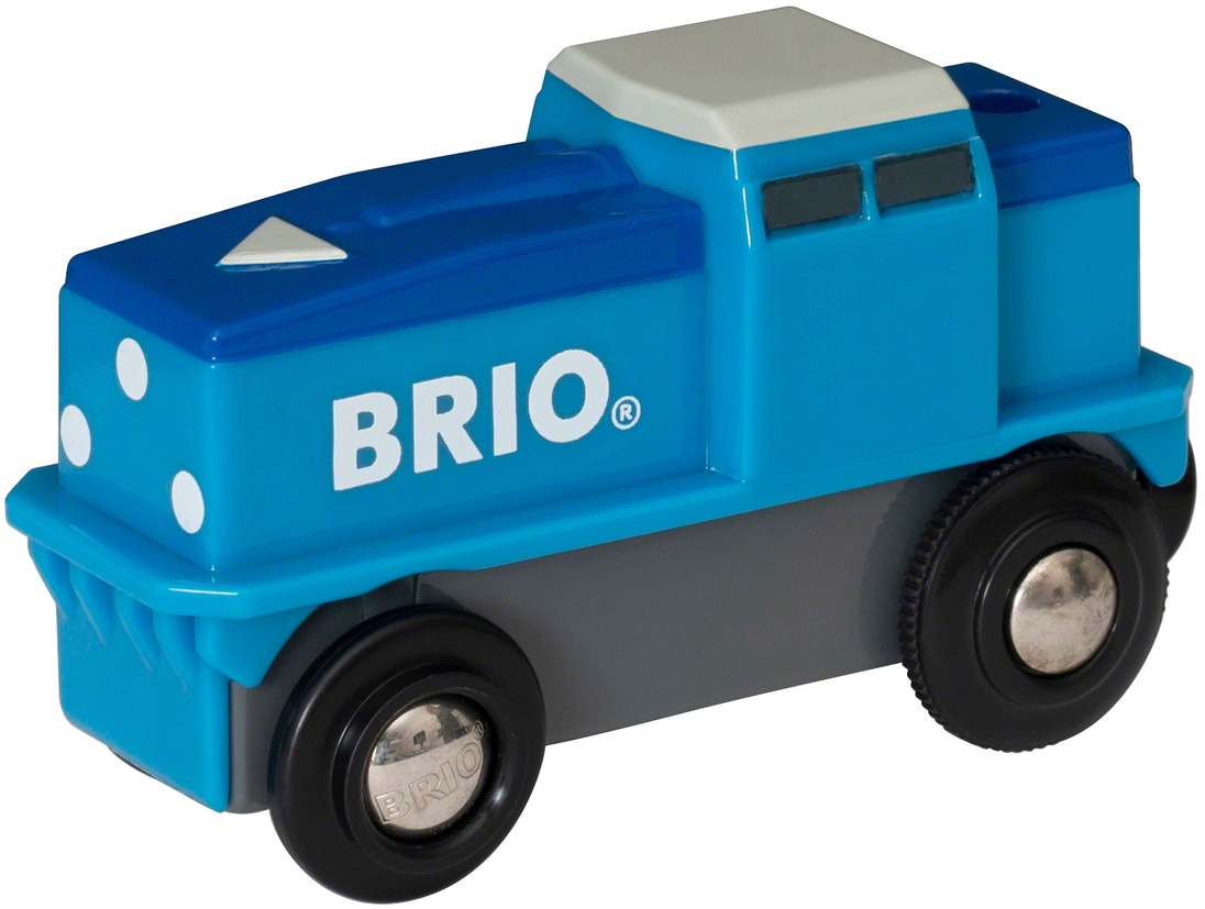 BRIO® Spielzeug-Lokomotive »BRIO® WORLD, Blaue Batterie-Frachtlok«