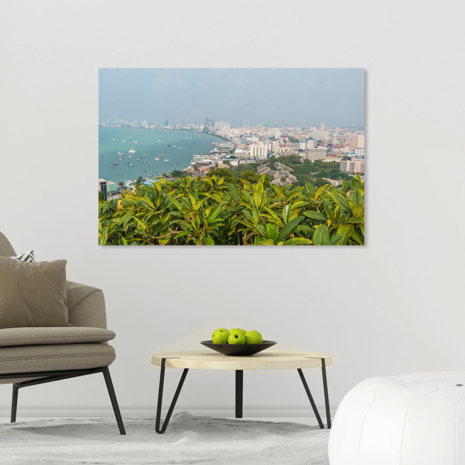 queence Acrylglasbild "Stadt am Meer" Elemente der Architektur  Gebäude  Pf günstig online kaufen