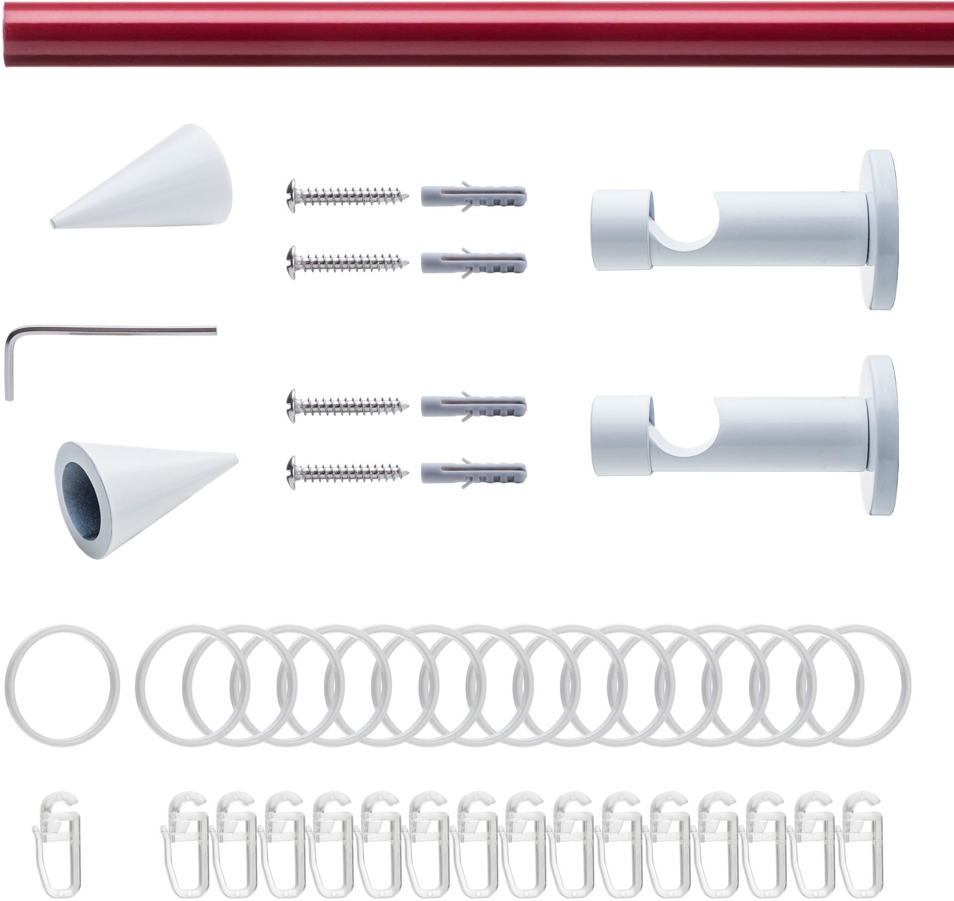 Liedeco Gardinenstange "Fertigstilgarnitur 20 mm Power Celebration Spitze" günstig online kaufen