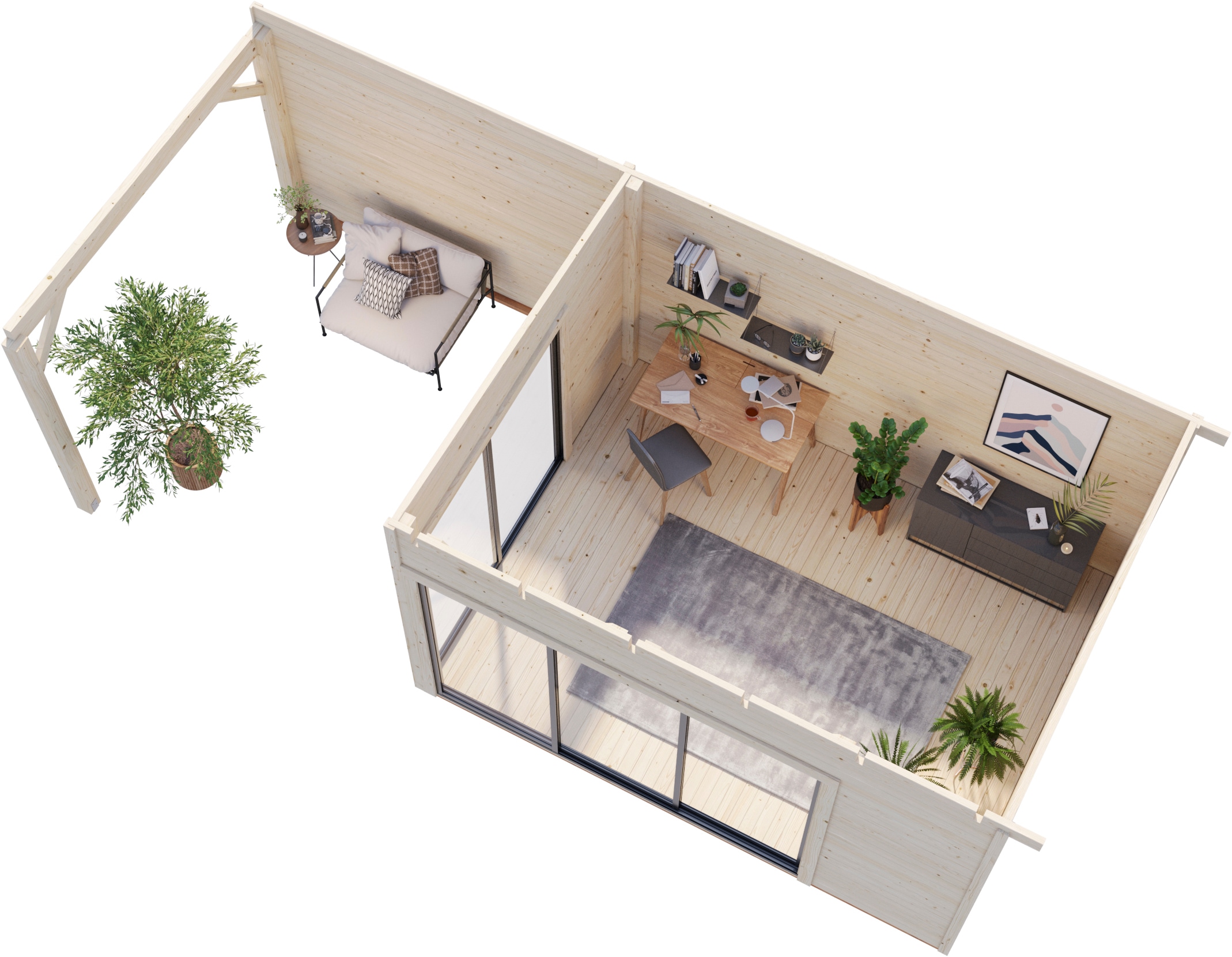 Palmako Gartenhaus »Andrea 11,2+7,9 m², Slide Plus«