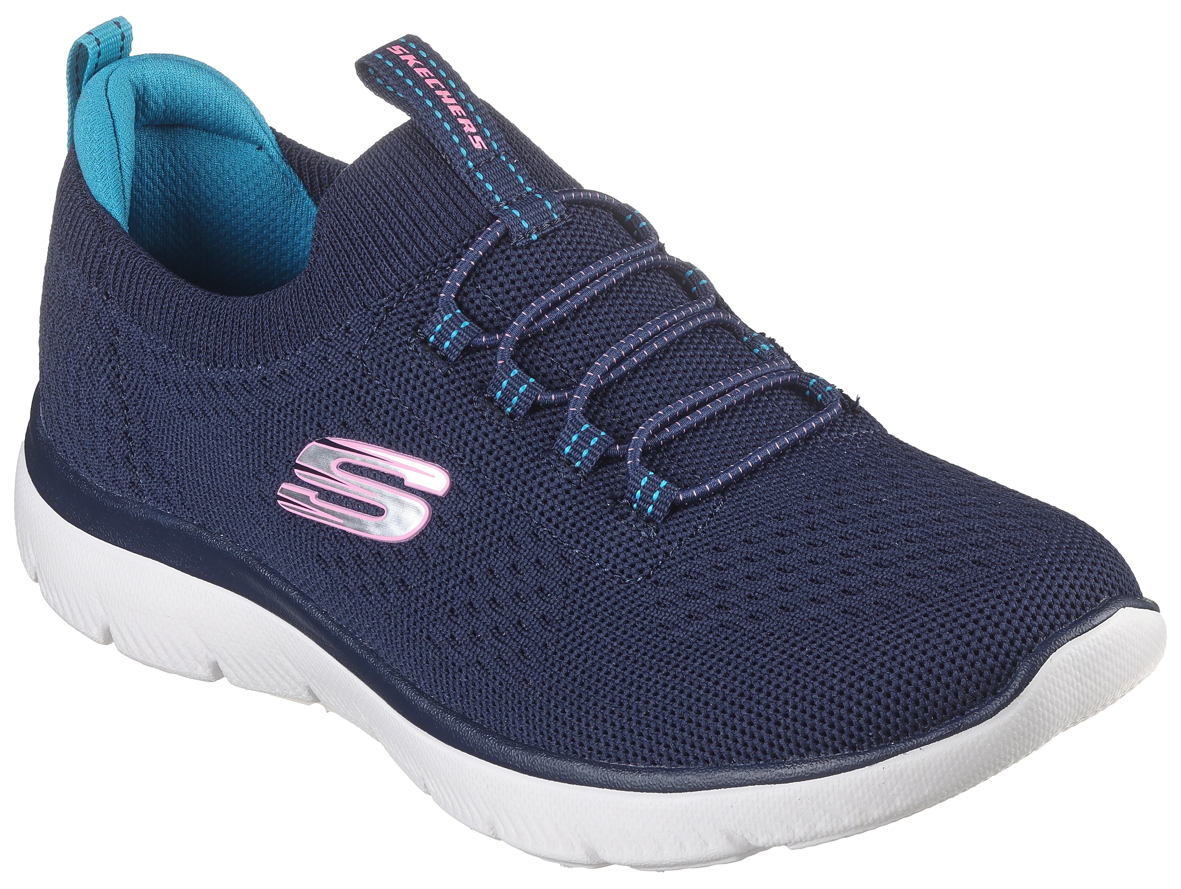 Skechers Slip-On Sneaker "SUMMITS", Freizeitschuh, Halbschuh, Slipper mit flexibler Traktionslaufsohle