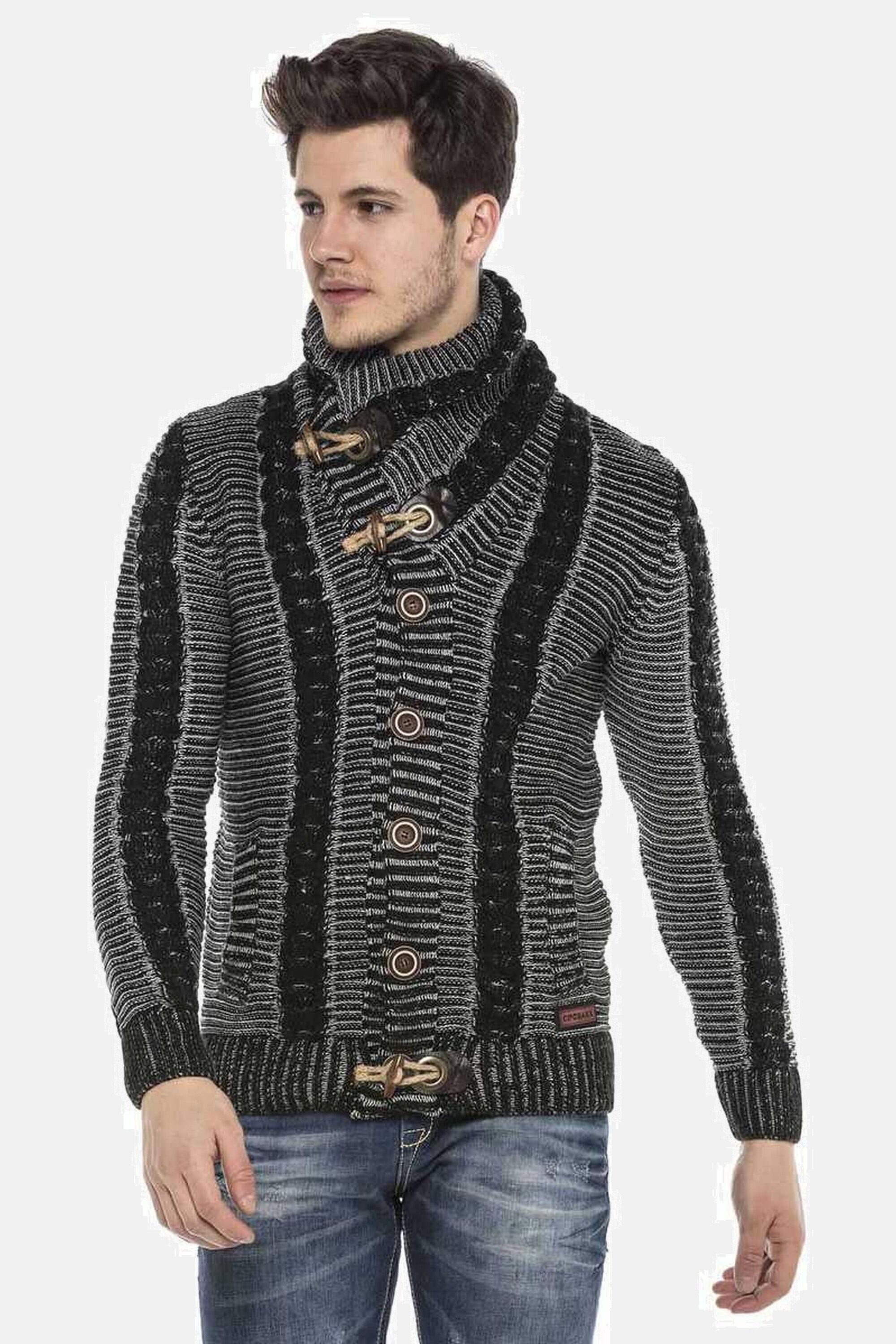 Cipo & Baxx Cardigan "Strickjacke" 1 Stk. tlg. mit Knopfleiste, CP215 günstig online kaufen