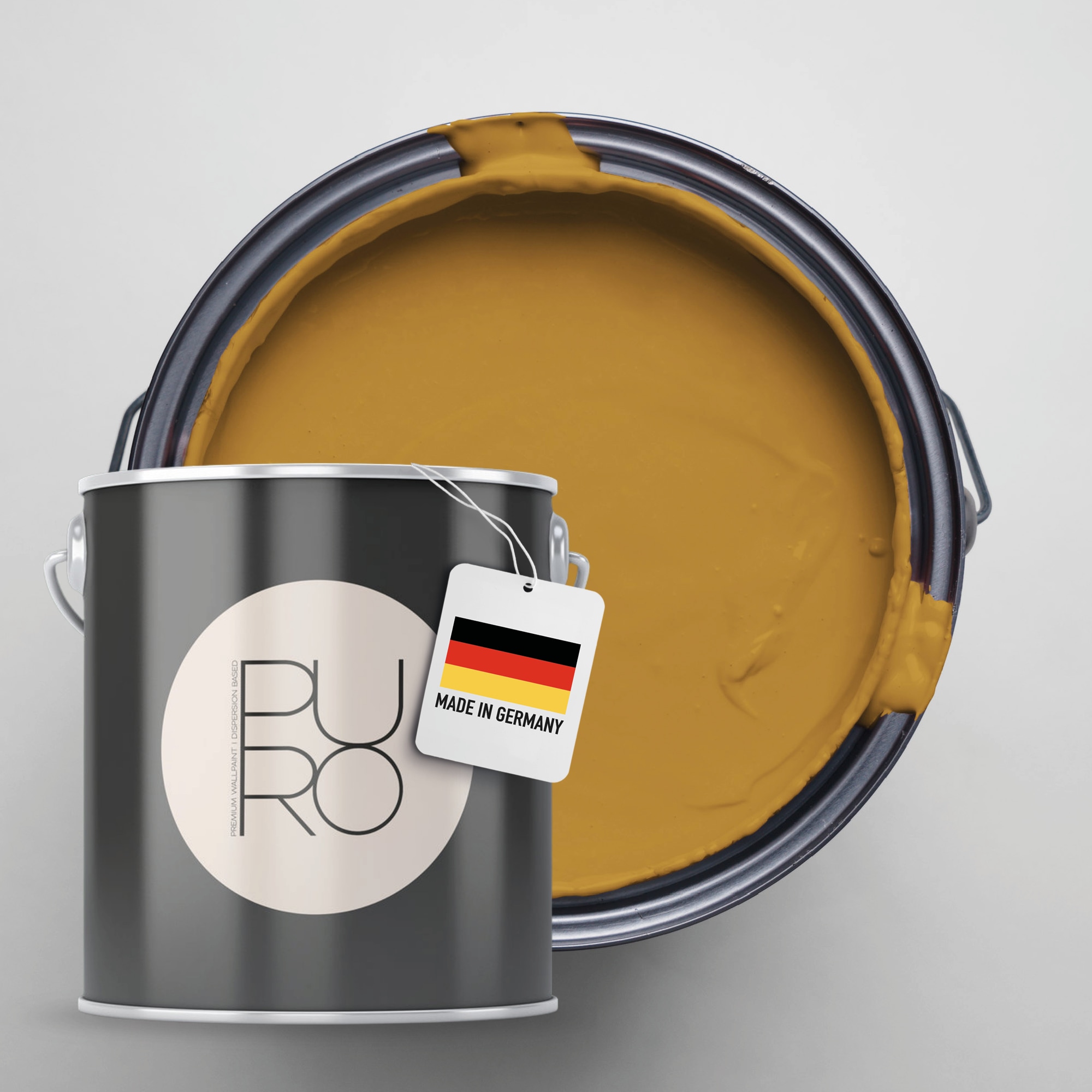 A.S. Création Wandfarbe "Premium Innenwandfarbe PURO Tuchmatt smooth saffron" ideal für Wohnzimmer, Schlafzimmer, Flur und Küche, Farbwelt Orange