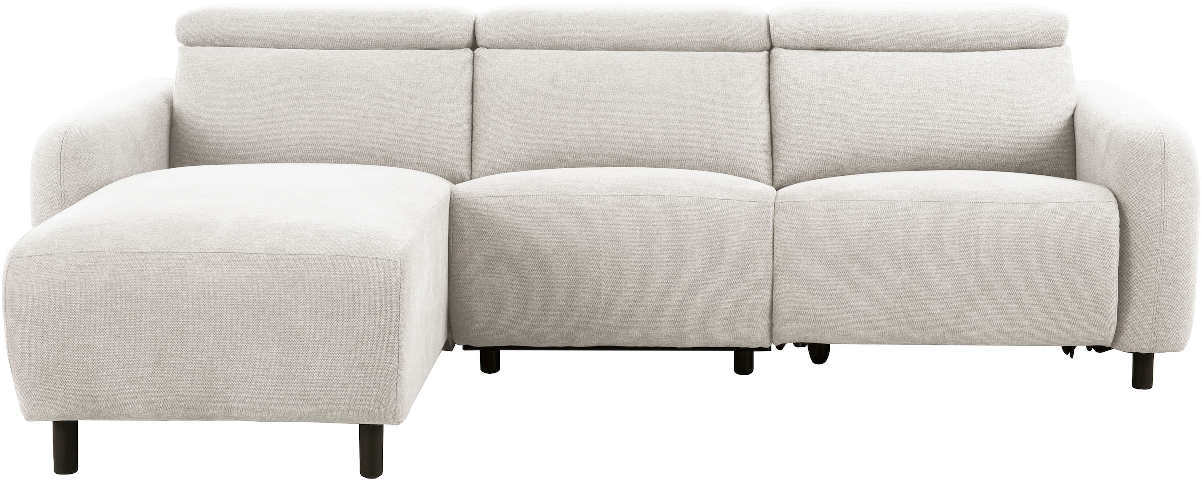 OTTO home Ecksofa »SKAANE Struktur, L-Form, 274 cm, manuelle/elektrische Relaxfunktion,« 274 cm, mit Kopfteilverstellung und man. oder elektr. Relaxfunktion