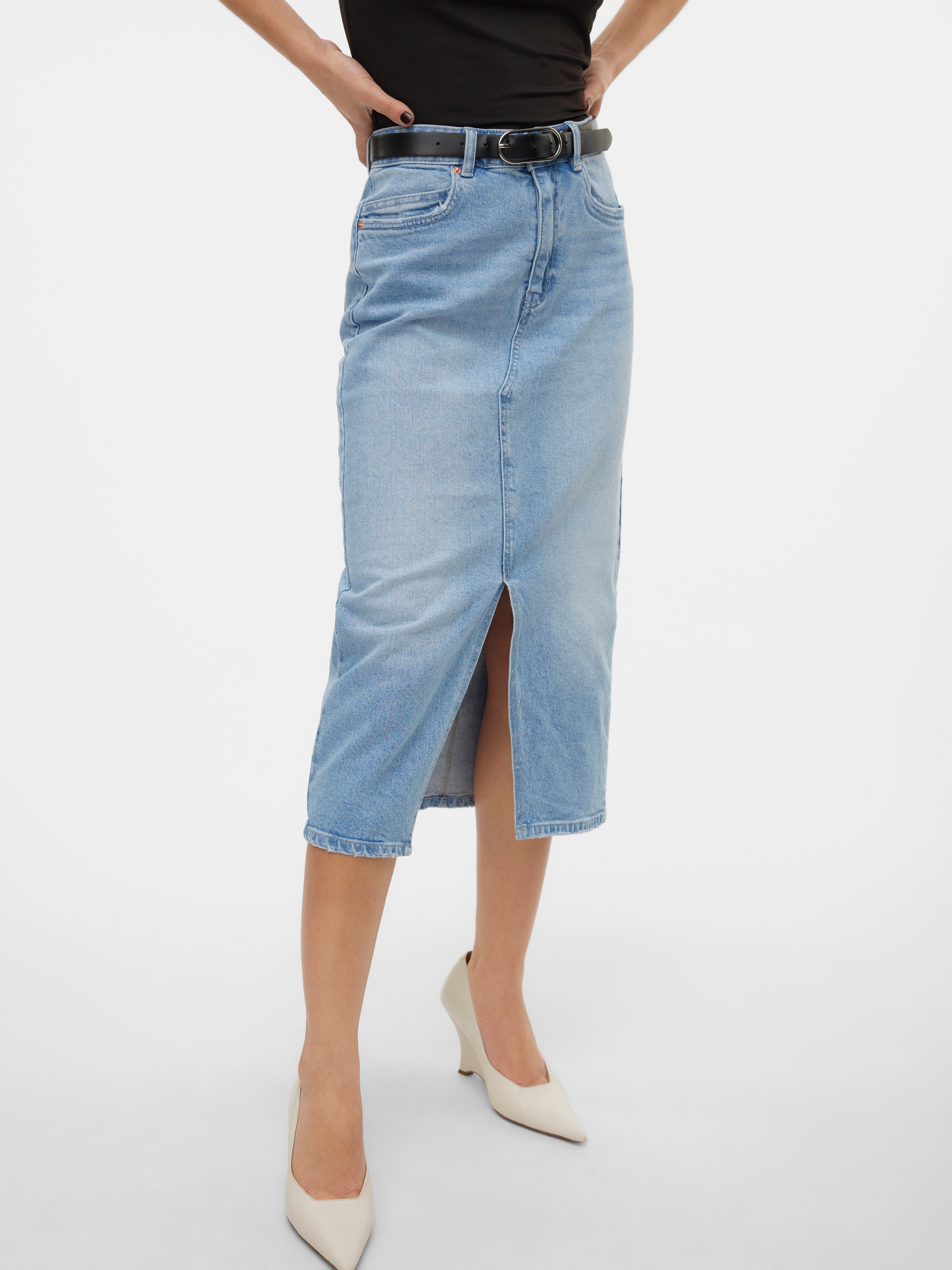 Vero Moda "VMVERI HR CALF DENIM SKIRT GA NOOS" günstig online kaufen