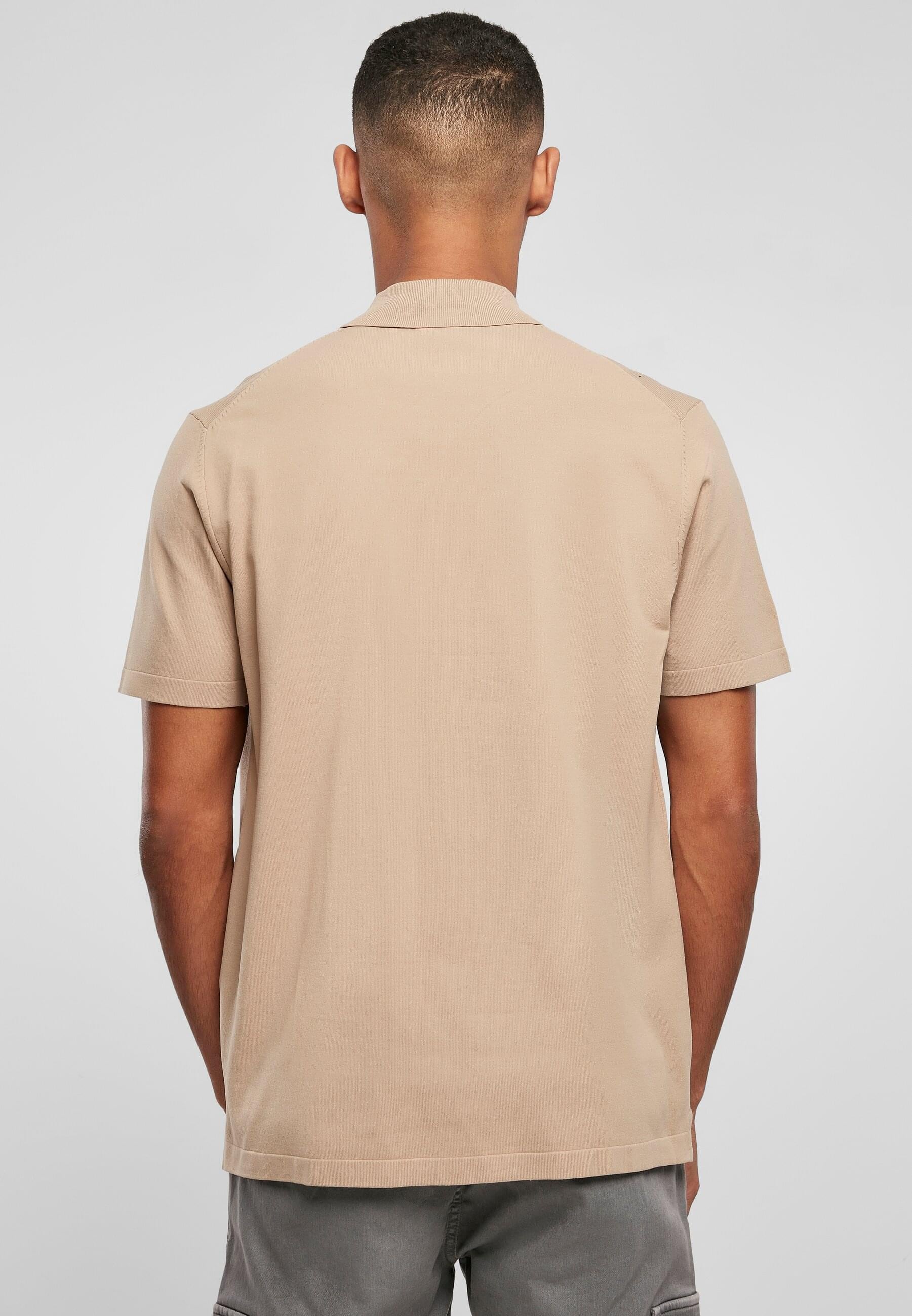 URBAN CLASSICS Langarmhemd »Urban Classics Herren Knitted Shirt«, (1 tlg.)