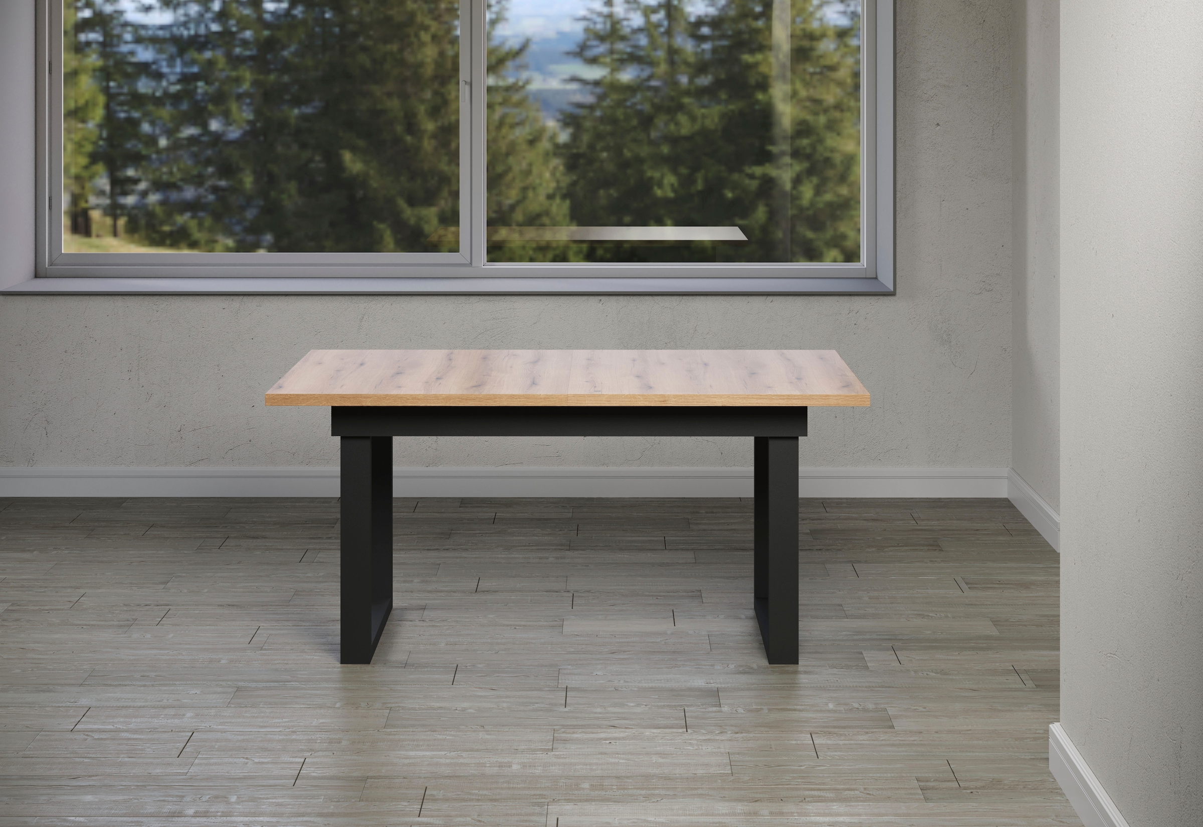 Home affaire Esstisch »Valencia« 1 Stk. tlg. Synchroauszug; Metallkufen, ausziehbar auf 200 cm