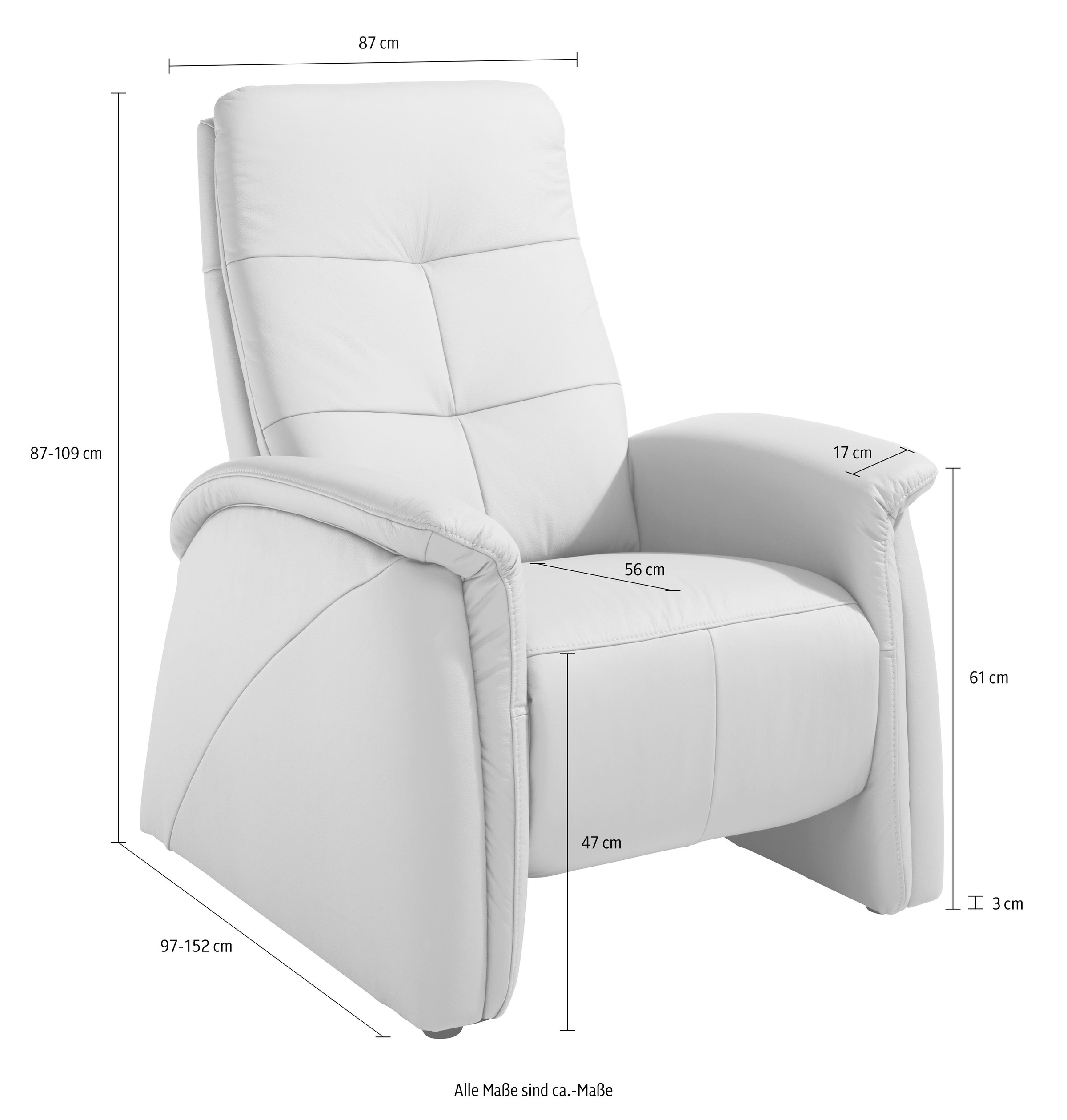 exxpo - sofa fashion Sessel »Tivoli«, (Set), mit Relaxfunktion und 2 Armlehnen